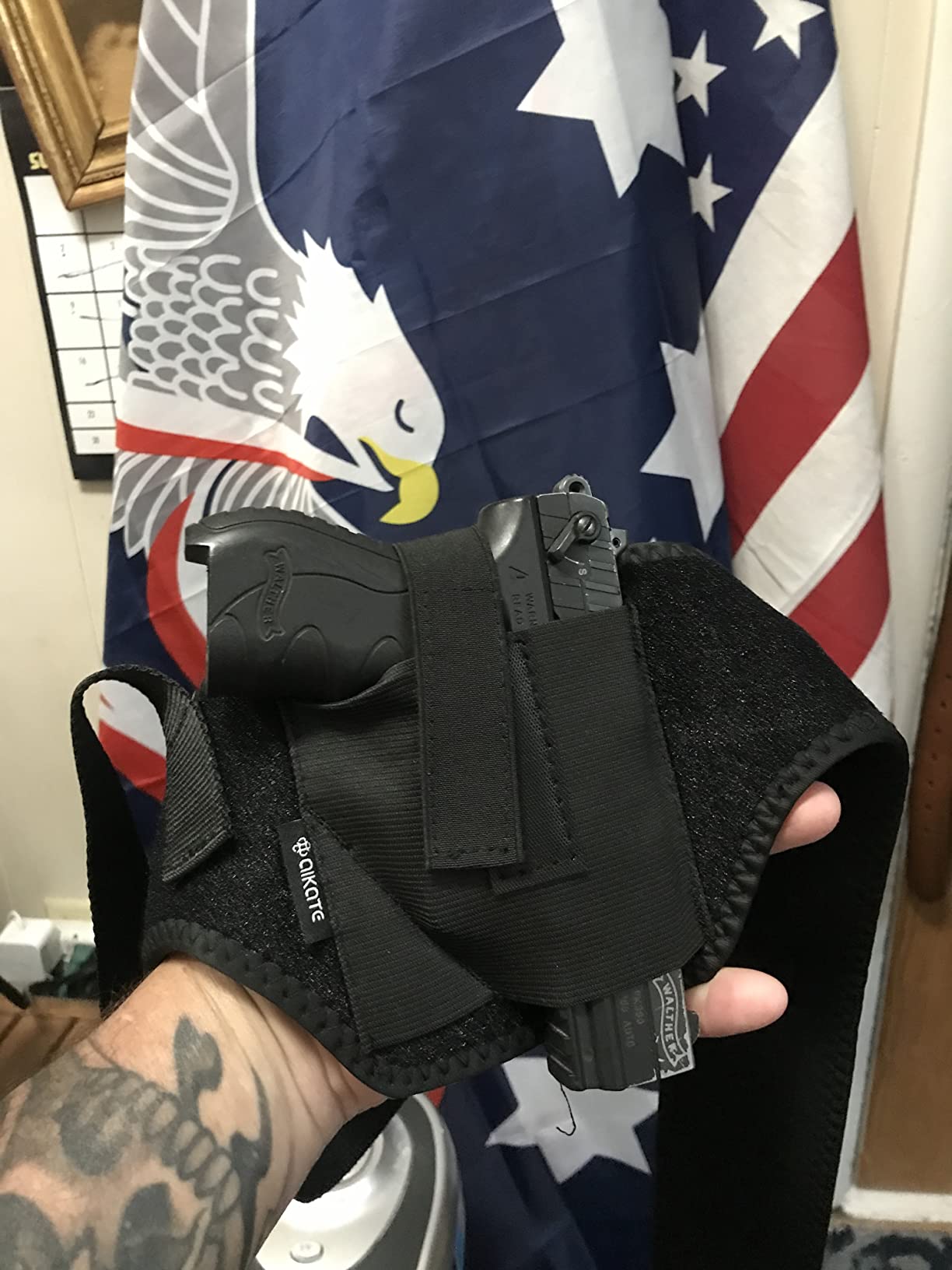 AIKATE Deep Concealment Shoulder Holster, Universal Underarm Gun Holster for Men and Women, Fits Subcompact and Compact Pistols for S&W Bodyguard, M&P Shield 9mm, Glock 19 26 42 43, Sig P365 customer photo 2