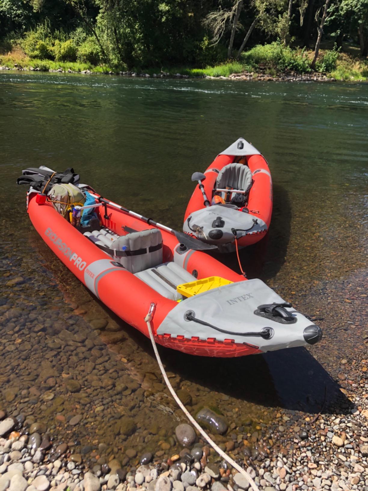 INTEX Excursion Pro K2 Kayak 2-Person Set w/Paddles & Pump, 2-Pack | 68309EP - Portable Sit-on Tandem Kayak with Removable Skegs and Two Dry Bags for Gear, 12ft 9in x 3ft customer photo 1