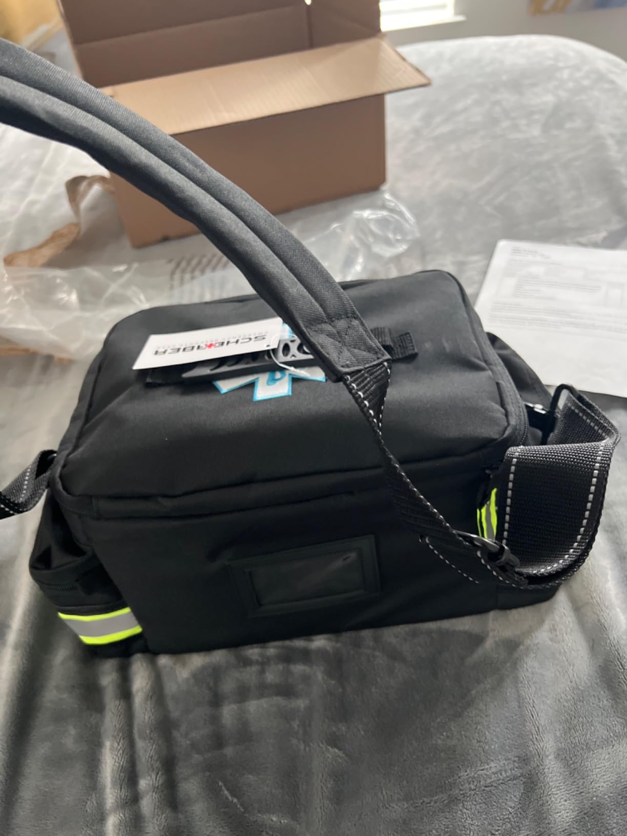 Scherber First Responder Fully-Stocked Professional Essentials EMT/EMS Trauma Kit | HSA/FSA Approved | Reflective Bag w/8 Zippered Pockets & Compartments & 200+ First Aid Supplies - Black customer photo 1