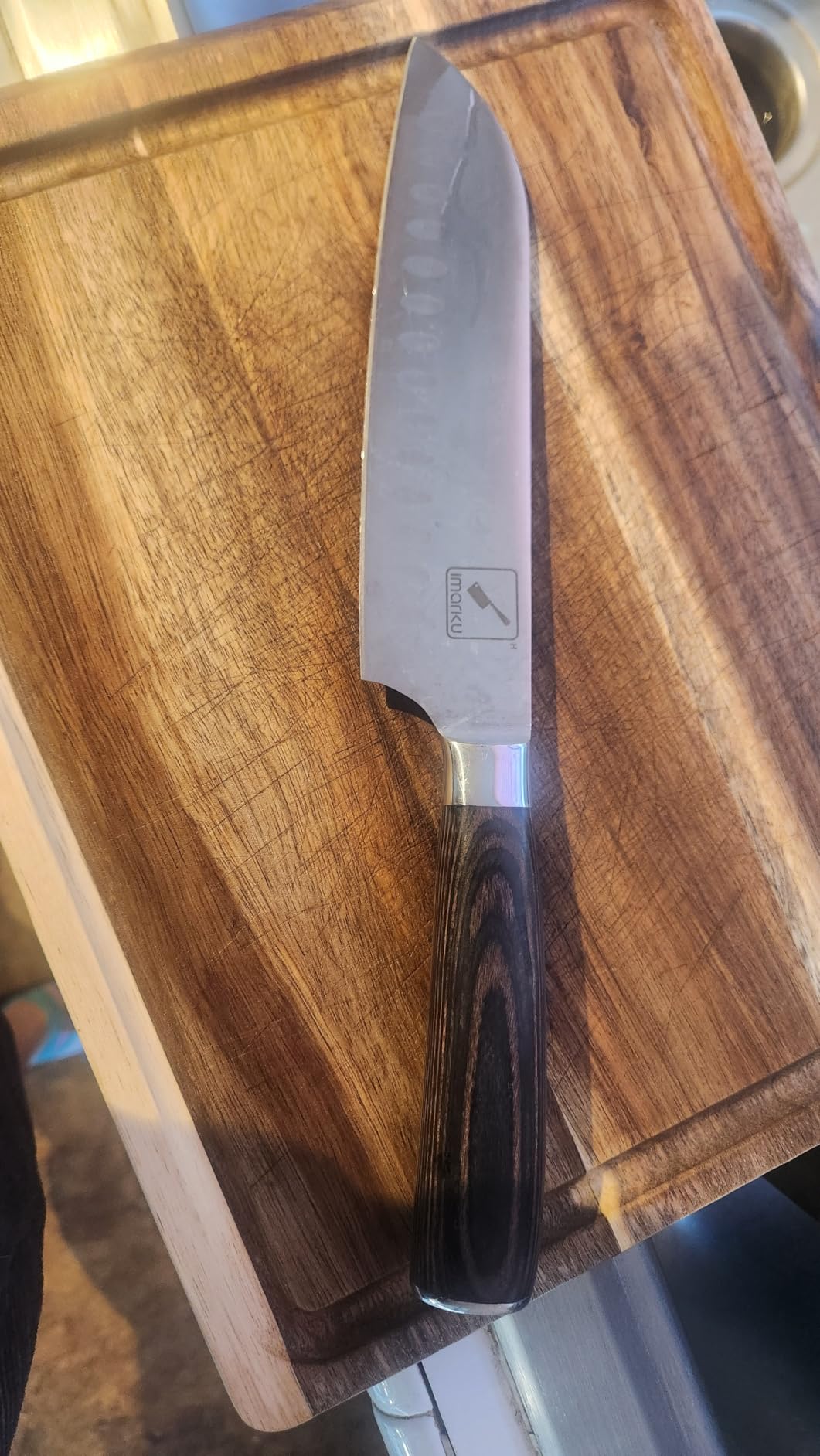 imarku Santoku Knife 7 Inch with Sharp Japanese High Carbon Stainless Steel customer photo 1