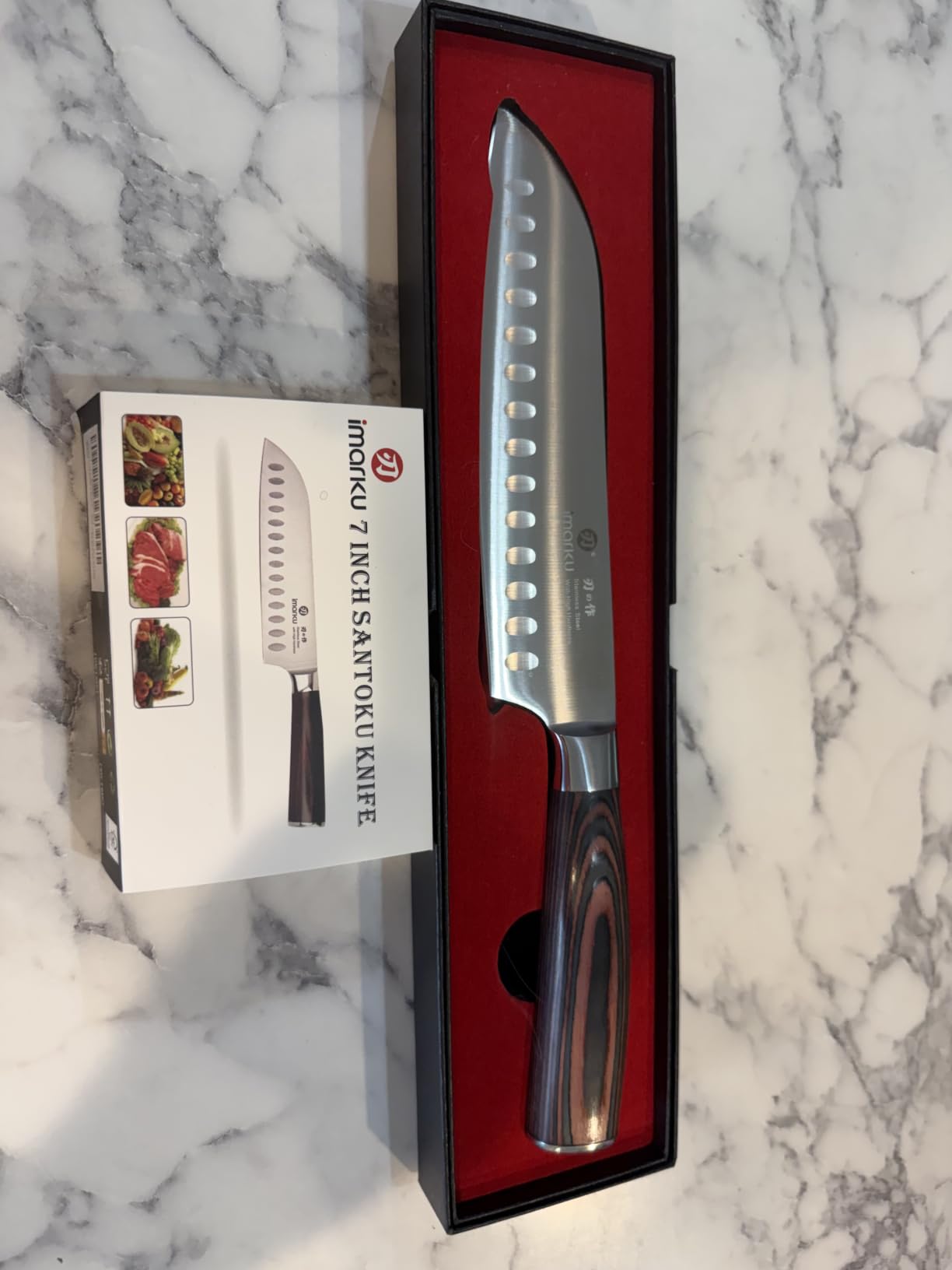 imarku Santoku Knife 7 Inch with Sharp Japanese High Carbon Stainless Steel customer photo 2
