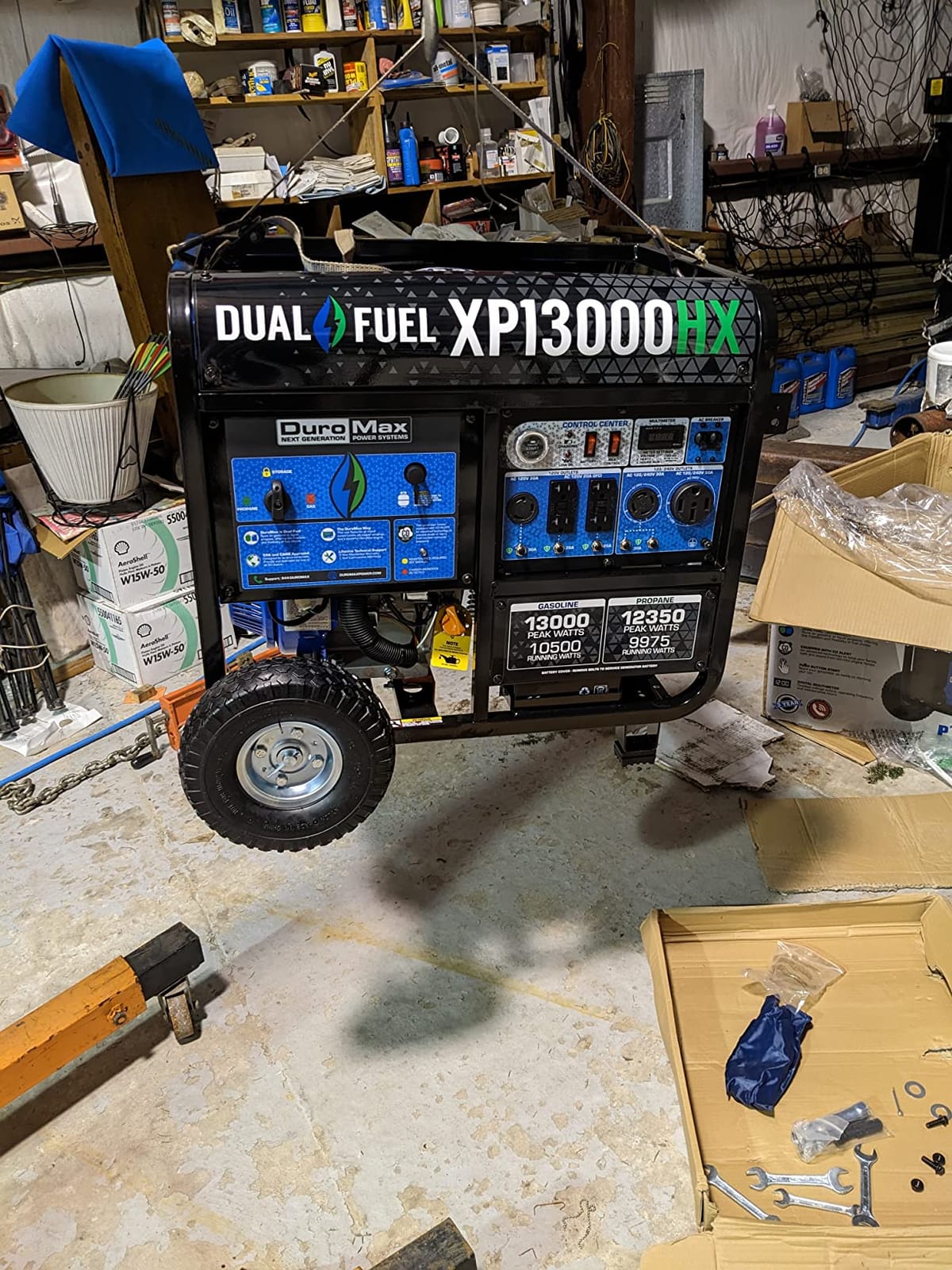 DuroMax XP13000HX 13,000-Watt Dual Fuel Portable Generator - Gas & Propane, Electric Start, Whole Home Power Backup, Transfer Switch Ready, RV & Emergency Ready customer photo 2