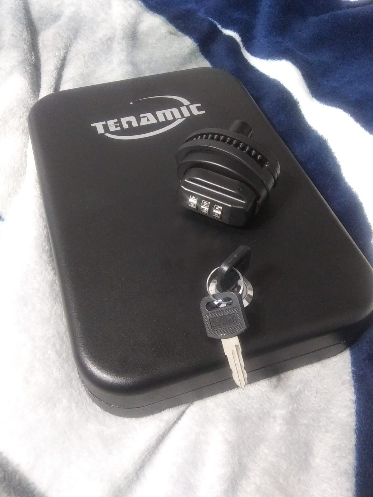 Tenamic Pistol Safe, Portable Travel Gun Safe, Solid Steel Handgun Lock Box for Home, Gun Safes for Car, Black customer photo 1