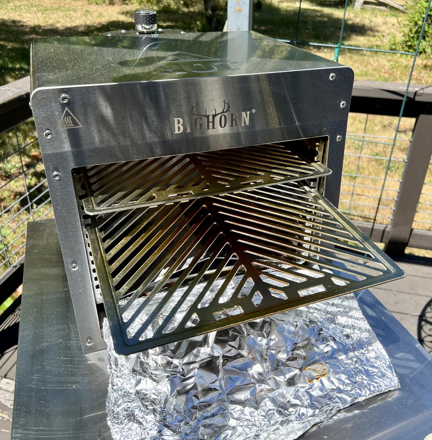 BIG HORN OUTDOORS 1500°F Infrared Propane Gas Grill – Portable Steak Broiler & Sear Station, Outdoor Salamander BBQ, Stainless Steel, 9 inch customer photo 1