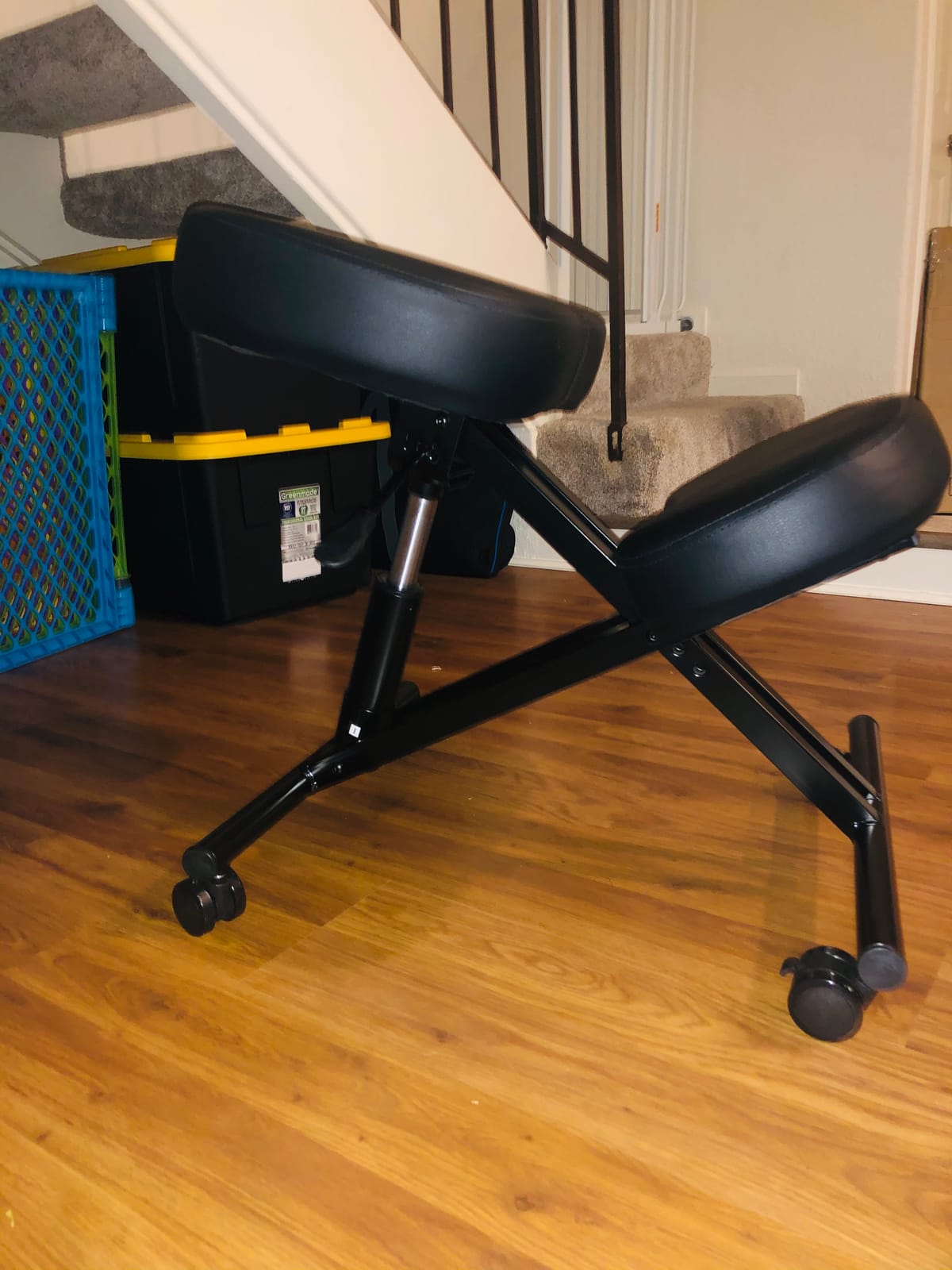 Himimi Kneeling Chair Ergonomic for Office, Height Adjustable Stool with Thick Foam Cushions for Home and Office - Improve Posture to Relieve Neck & Back Pain, New Upgraded Pneumatic Pump customer photo 2