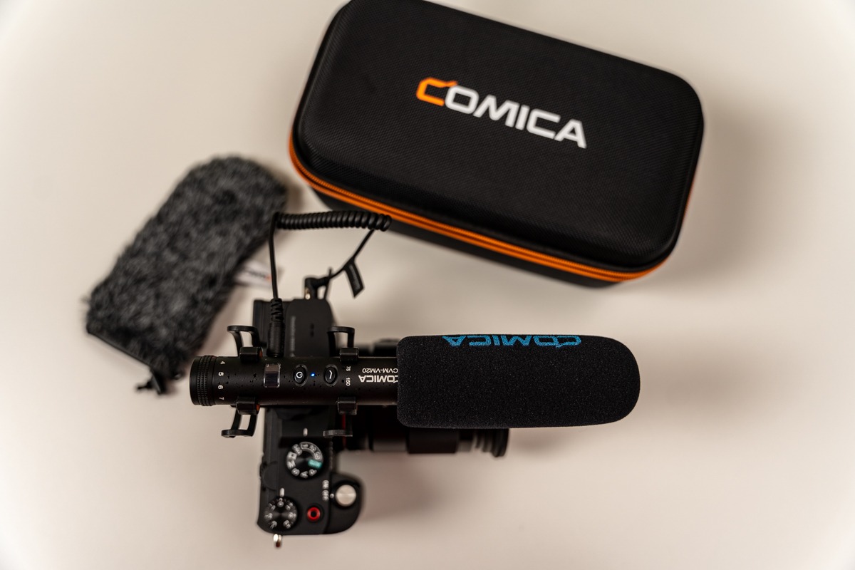 COMICA VM20 Shotgun Microphone for Camera, Super-Cardioid Camera Microphone with Rycote Shockmount, Windscreen, Wind Muff, OLED Power Display, Video Mic for Smartphones, DSLR Cameras, Camcorders customer photo 2
