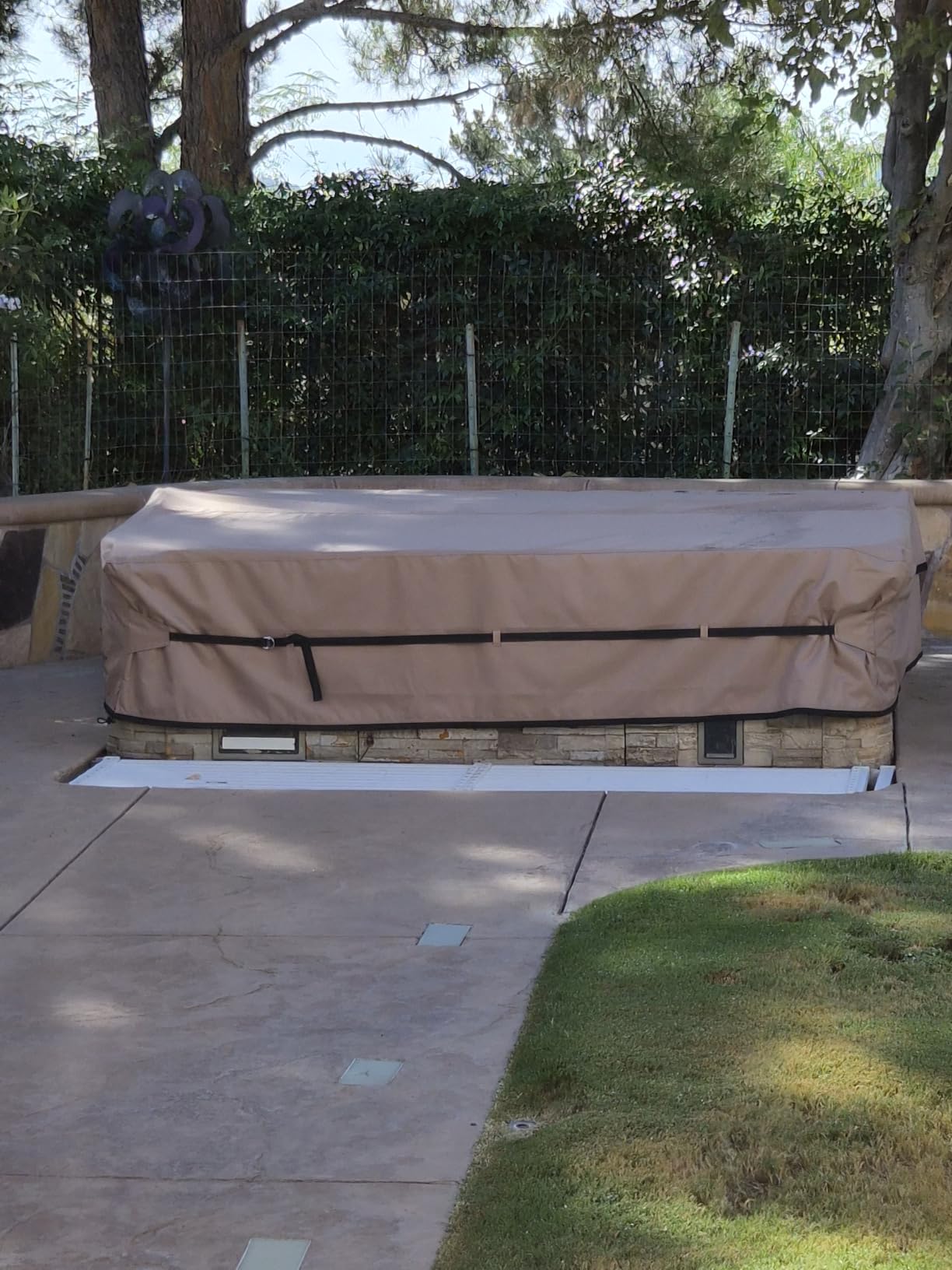 Waterproof Hot Tub Cover -Outdoor Spa Cover Cap(Fit 83''x 83'') customer photo 2