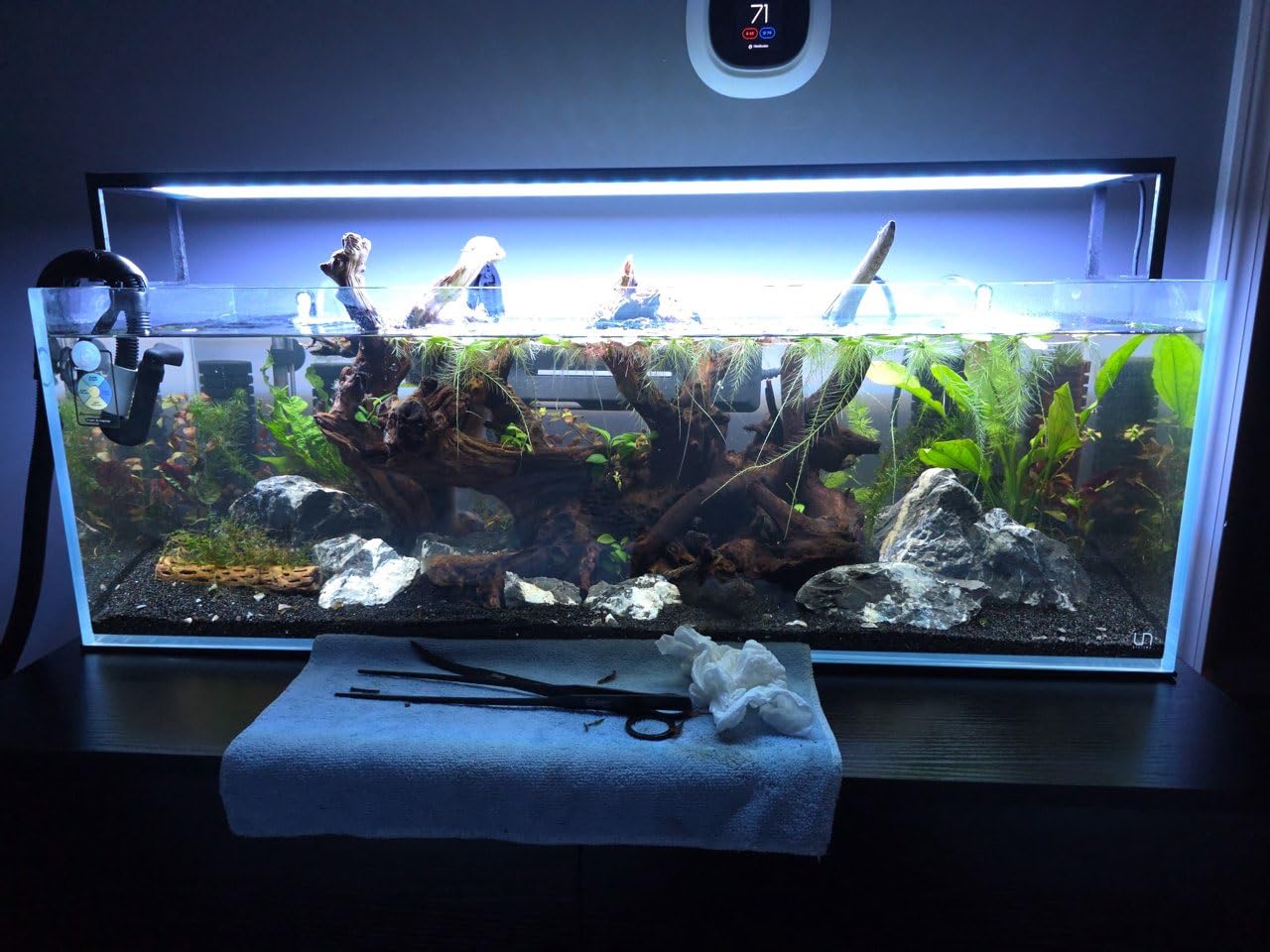 UNS Ultra Clear Rimless Tank - 3.4GAL | 13L - 17.71x6.69x6.69 | 45x17x17 CM, 5mm Glass Thickness, Leveling Mat Included - Low Iron, High Clarity Fish Tank w/ 45° Mitered Edge - [45L] customer photo 1