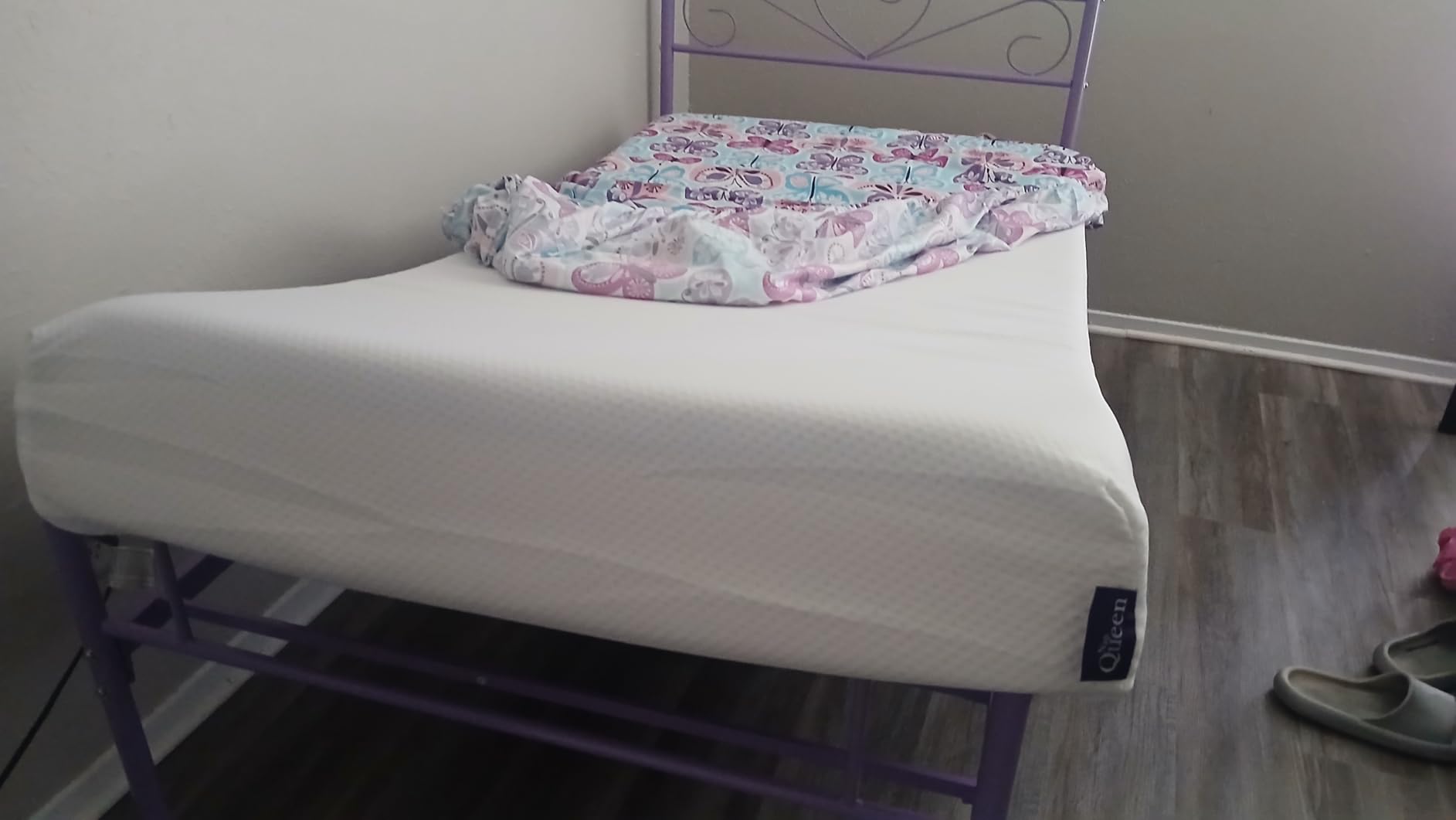 NapQueen 8 Inch Twin-XL Size Mattress, Bamboo Charcoal Memory Foam Mattress, Bed in a Box, White customer photo 2