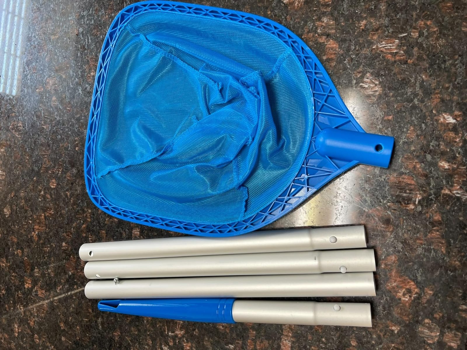 Mowend Pool Skimmer Net Total Length 57 inches with 4 Section Aluminum Pole customer photo 1