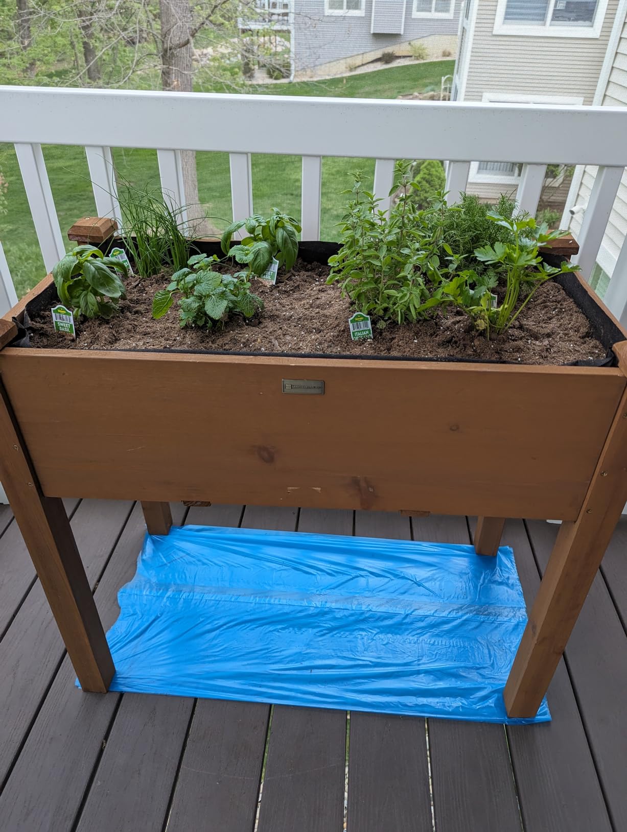 Best Choice Products 34x18x30in Raised Garden Bed, Elevated Wood Planter Box Stand for Kids, Backyard, Patio, Balcony w/Bed Liner, 150lb Capacity - Natural customer photo 2