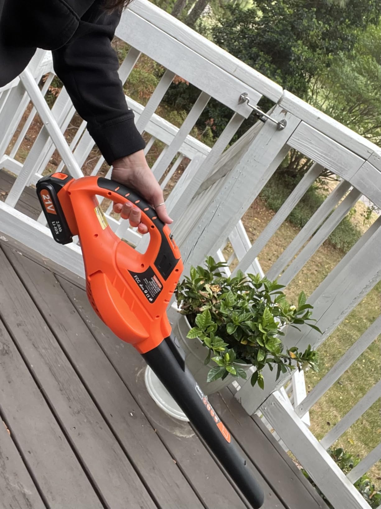 Leisch Life 21V Leaf Blower Cordless | Handheld Electric Lightweight Blower with 2.0Ah Rechargeable Battery & Fast Charger | Adjustable Speeds, Portable Design for Lawn, Patio, Yard, Sidewalk Cleaning customer photo 1