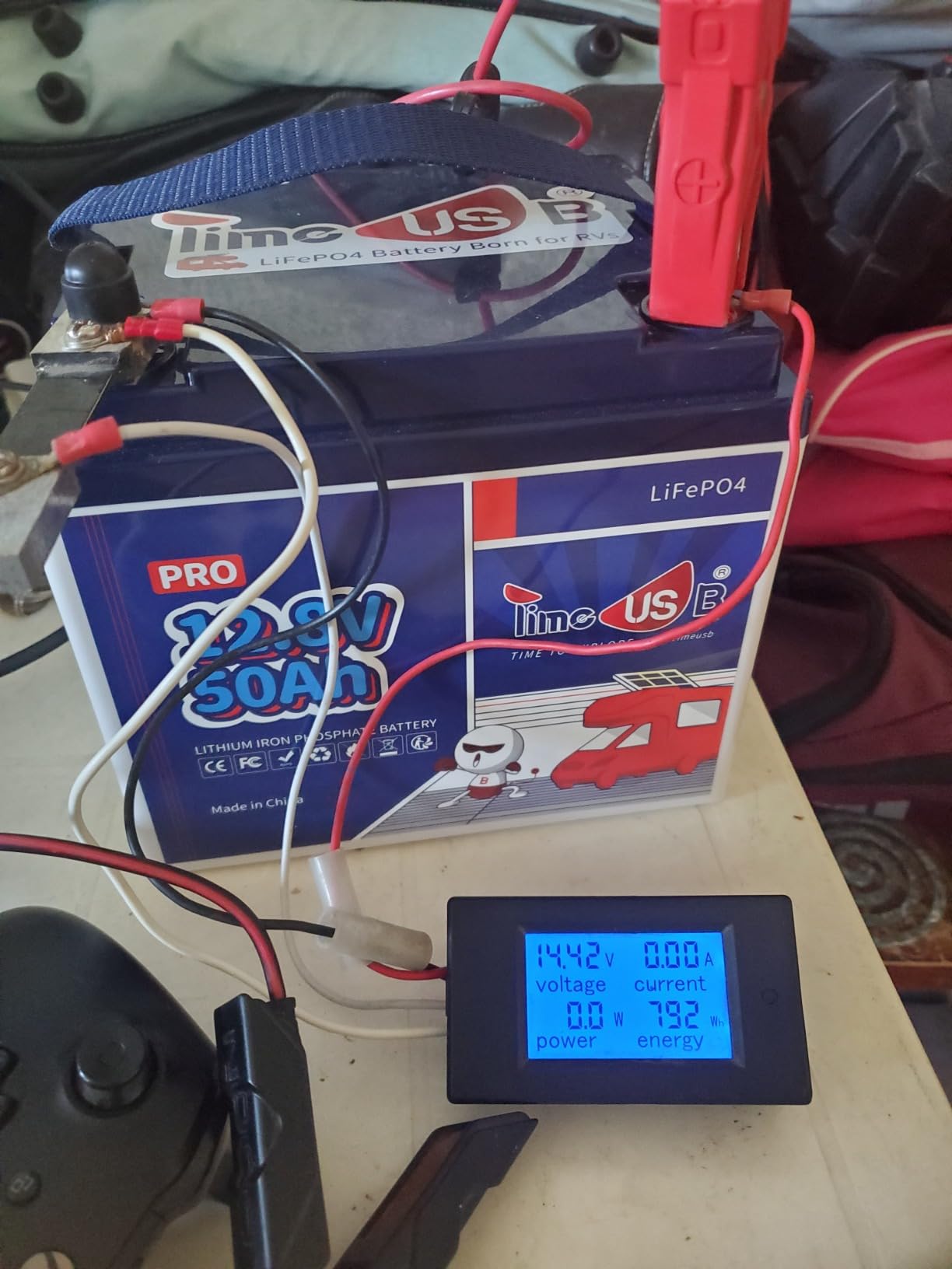 Timeusb 12V 50Ah LiFePO4 Lithium Battery for Kayak, RV, Trolling Motor customer photo 1