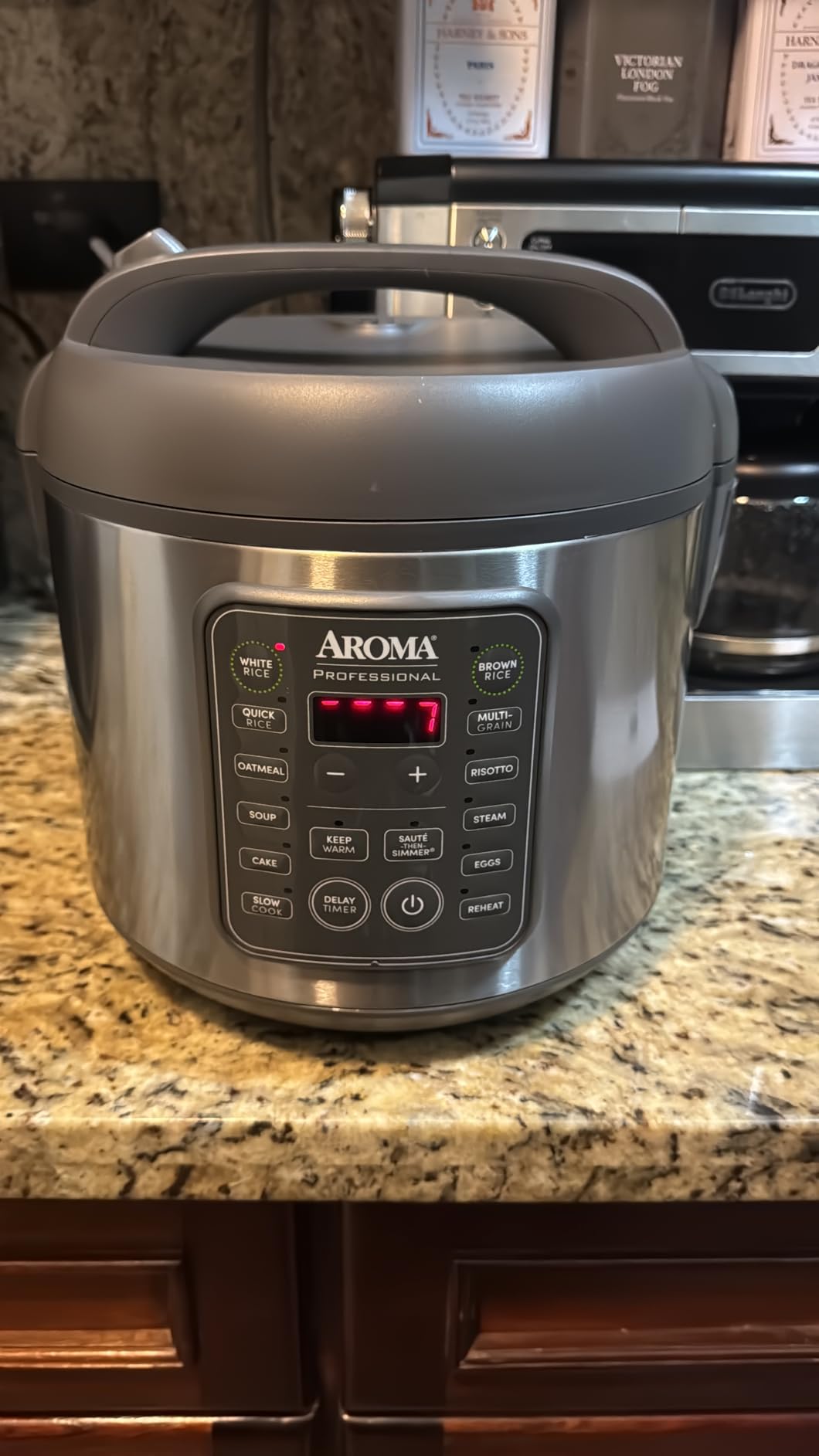 AROMA Professional Digital Rice Cooker, 10-Cup (Uncooked) / 20-Cup (Cooked), Multicooker, Slow Cooker, Steamer, Oatmeal Cooker, Egg Cooker, STS, 5 Qt, Gray, ARC-5200SG customer photo 1