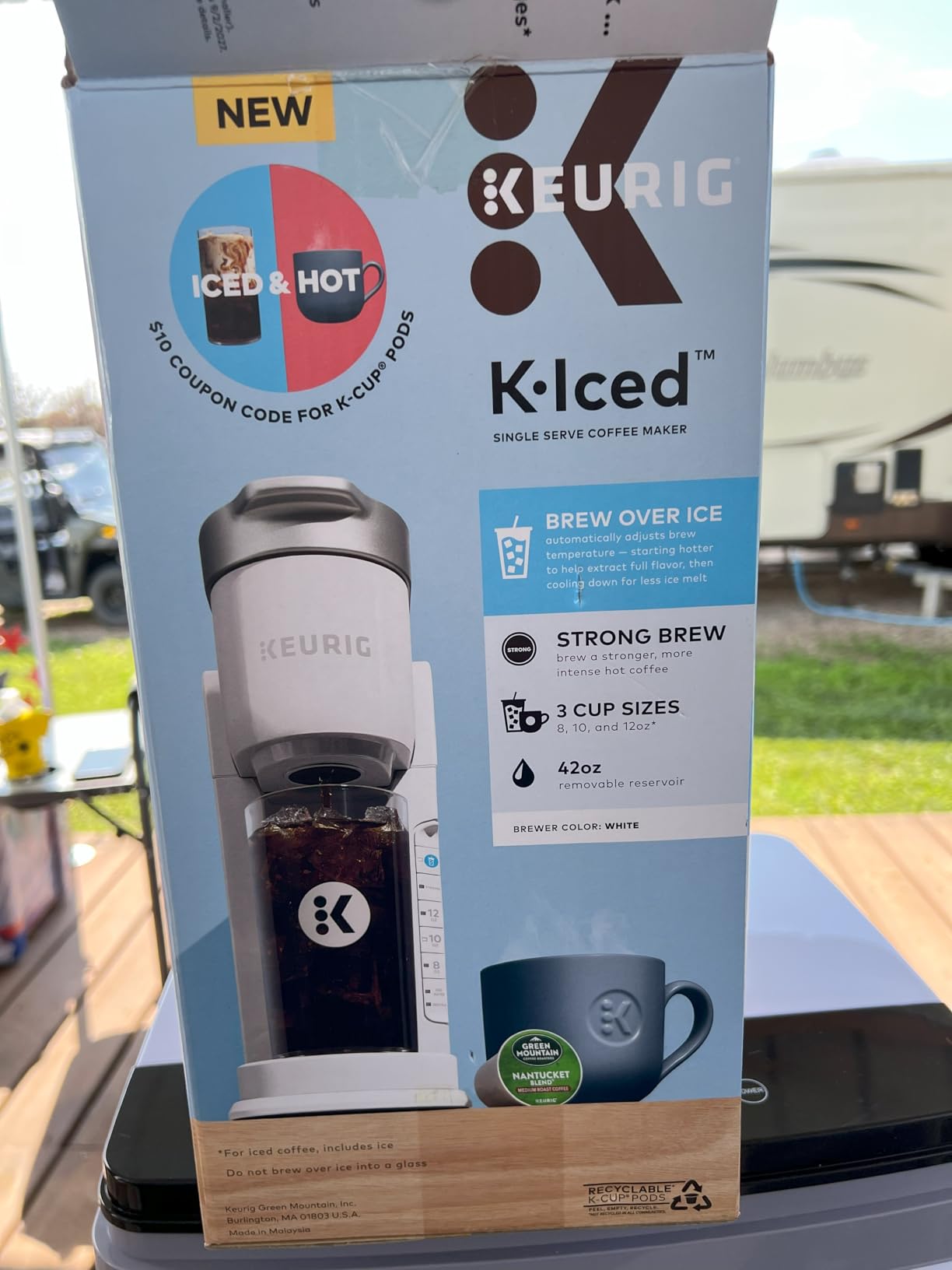 Keurig K-Iced Coffee Maker, Single Serve K-Cup Pod Iced Coffee Maker, With Hot and Cold Coffee Capabilities, Brews Any K-Cup Pod, Gray customer photo 1