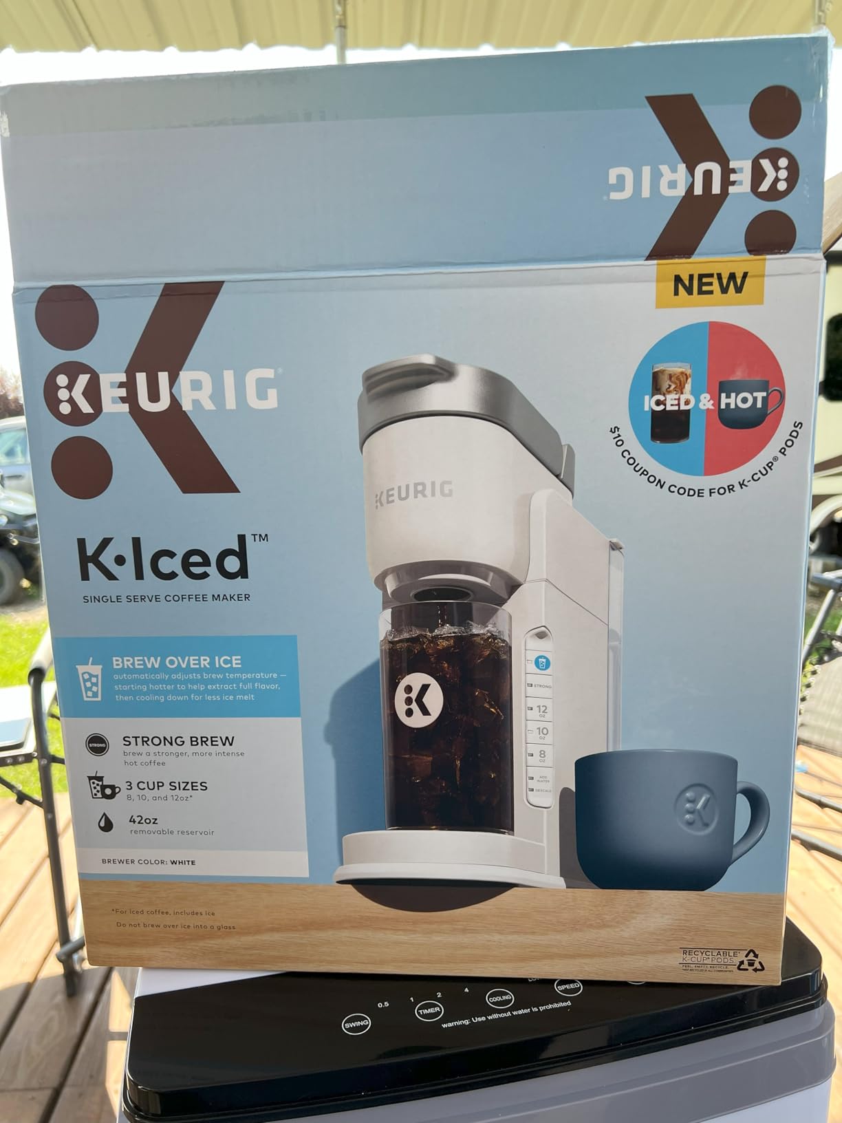Keurig K-Iced Coffee Maker, Single Serve K-Cup Pod Iced Coffee Maker, With Hot and Cold Coffee Capabilities, Brews Any K-Cup Pod, Gray customer photo 2