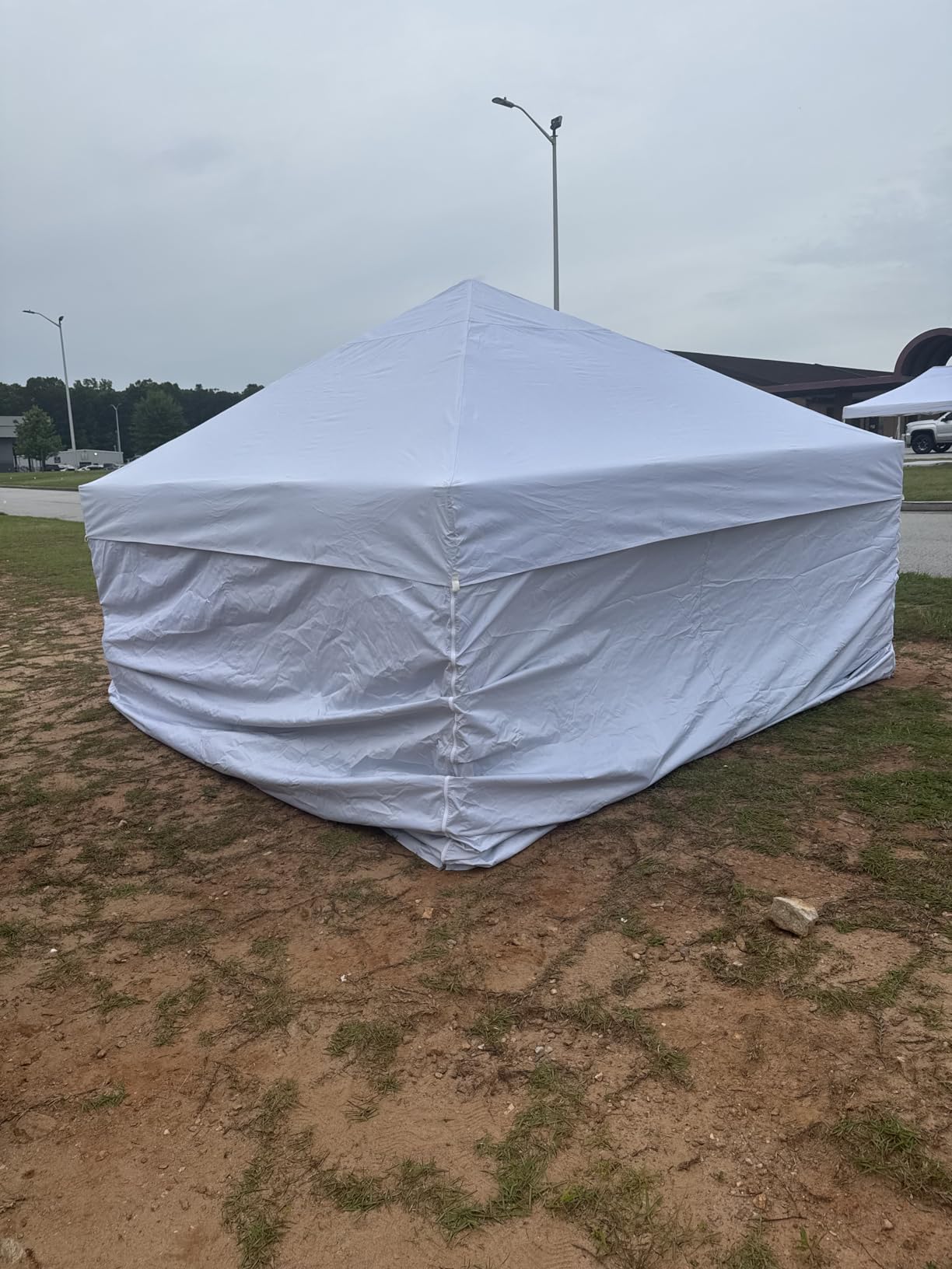 CROWN SHADES 10X10 Commercial Pop Up Canopy Tent with Sidewalls, Gray customer photo 1