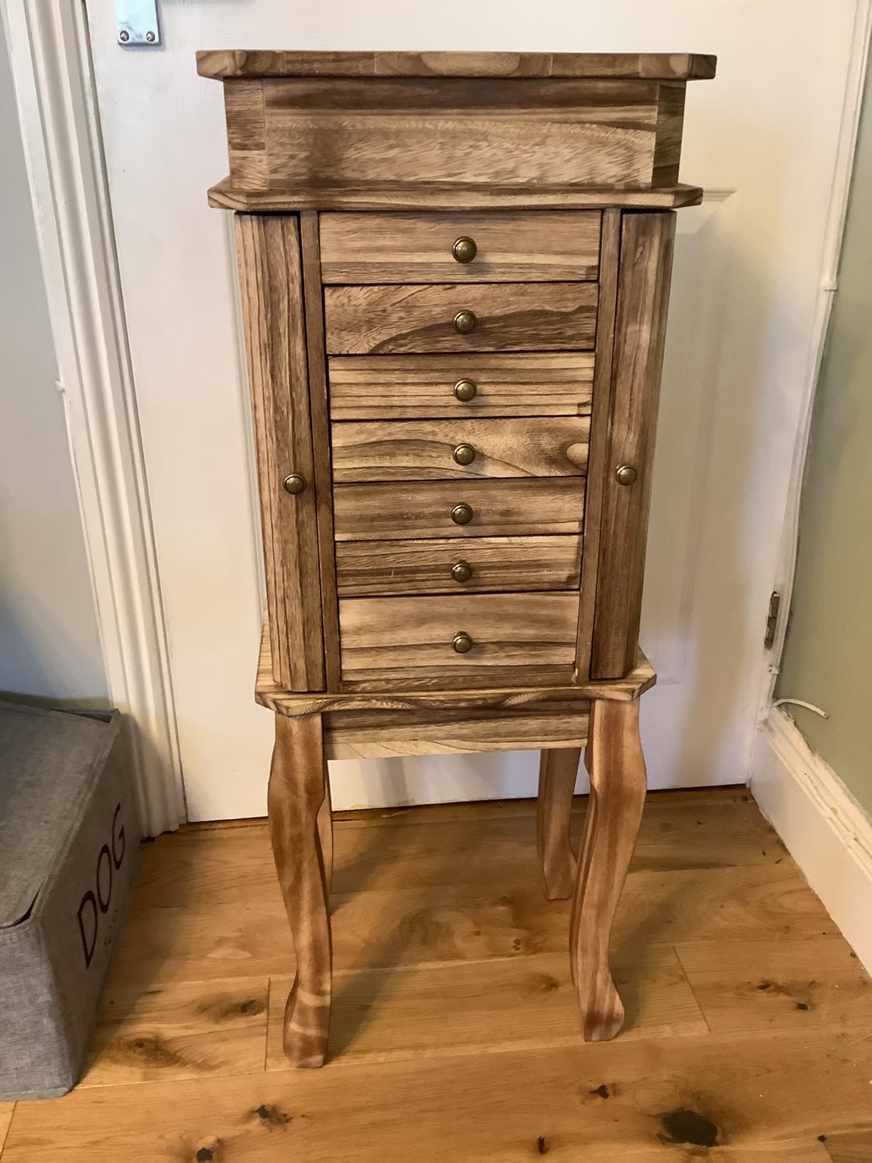 Emfogo Standing Jewelry Armoire, 7 Drawers & 2 Side Doors Jewelry Amoire Cabinet Standing with Top Flip Makeup Mirror, Jewelry Chest Jewelry Boxes customer photo 1