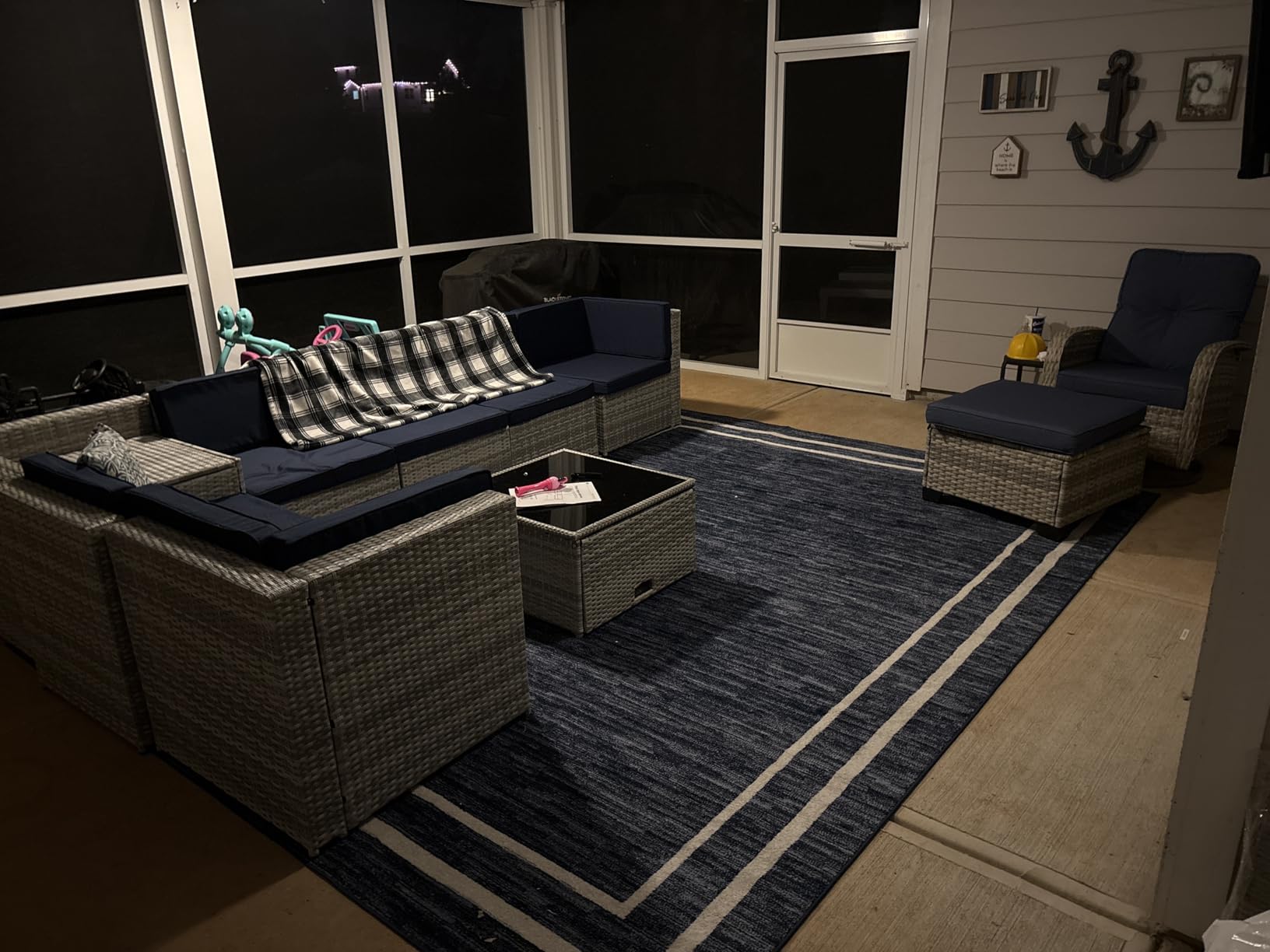 KROFEM 4 Piece Patio Furniture Set, Outdoor Wicker Conversation Set customer photo 2