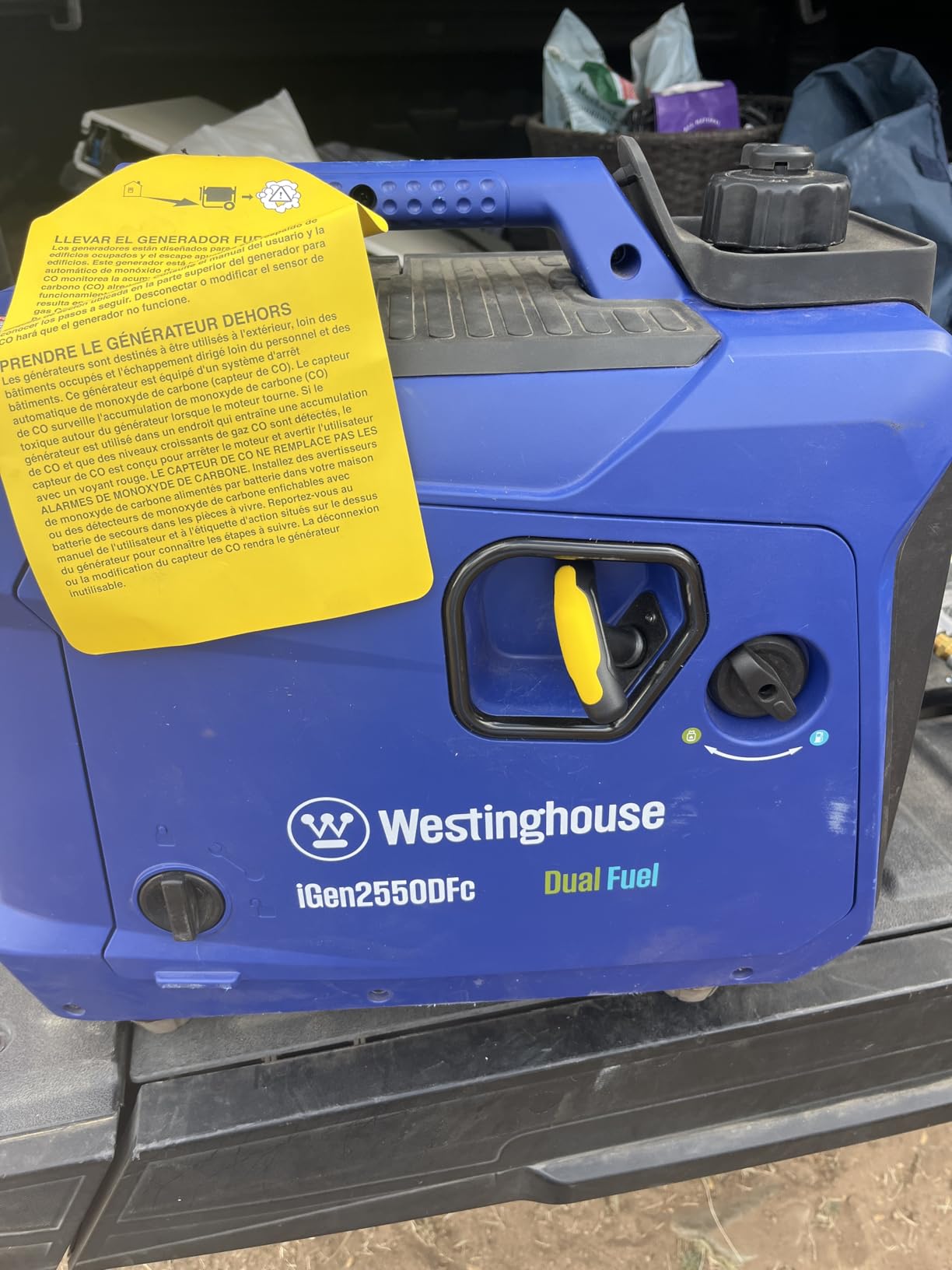 Westinghouse 2550 Peak Watt Super Quiet & Lightweight Portable Inverter Generator, RV Ready 30A Outlet, Gas and Propane Powered, CO Sensor, Parallel Capable, Long Run Time customer photo 1