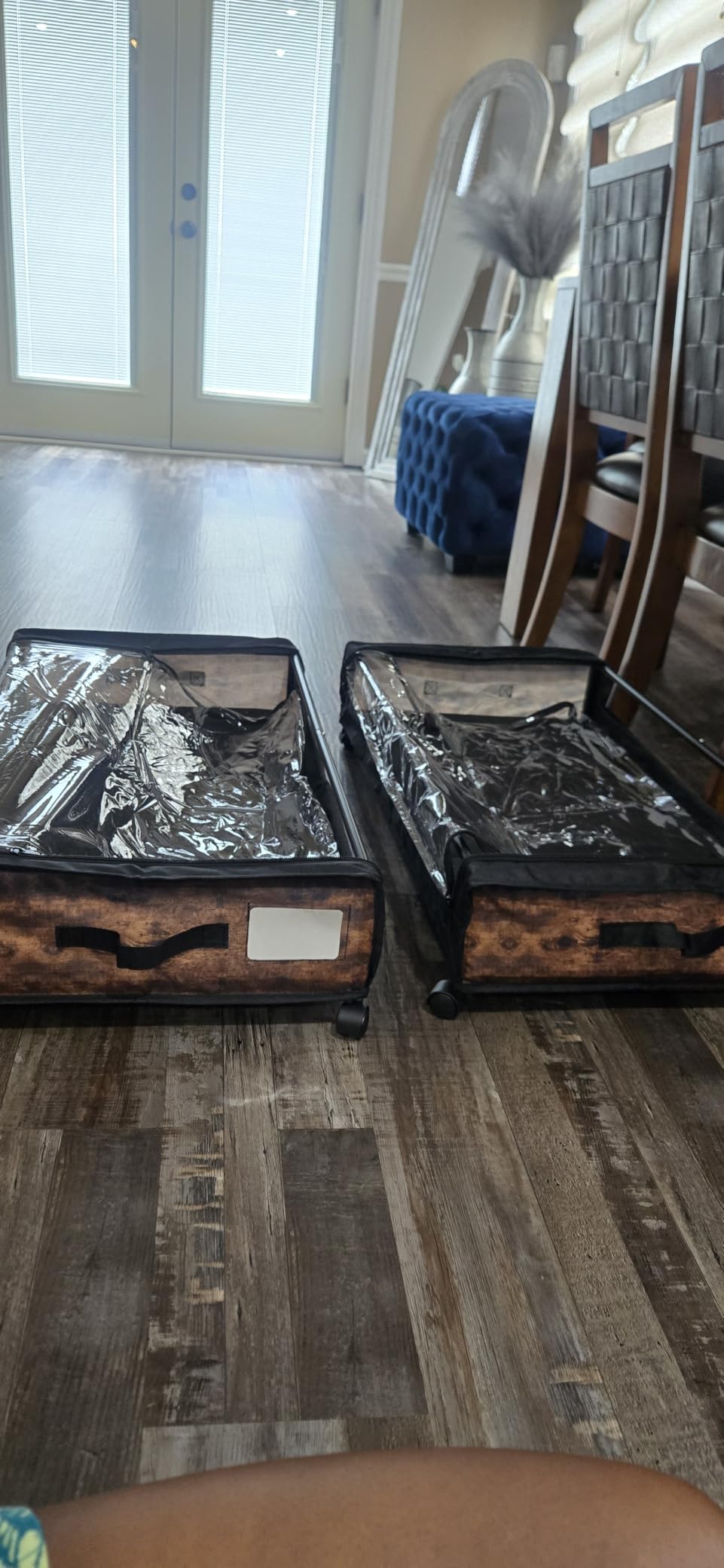 Yecaye Under Bed Storage with Wheels, 2Pack Under Bed Storage Containers, Underbed Shoe Storage Organizer, Rolling Under Bed Metal Drawers for Clothes, Blankets(30.71 x 16.93 x 6.69 in) customer photo 2