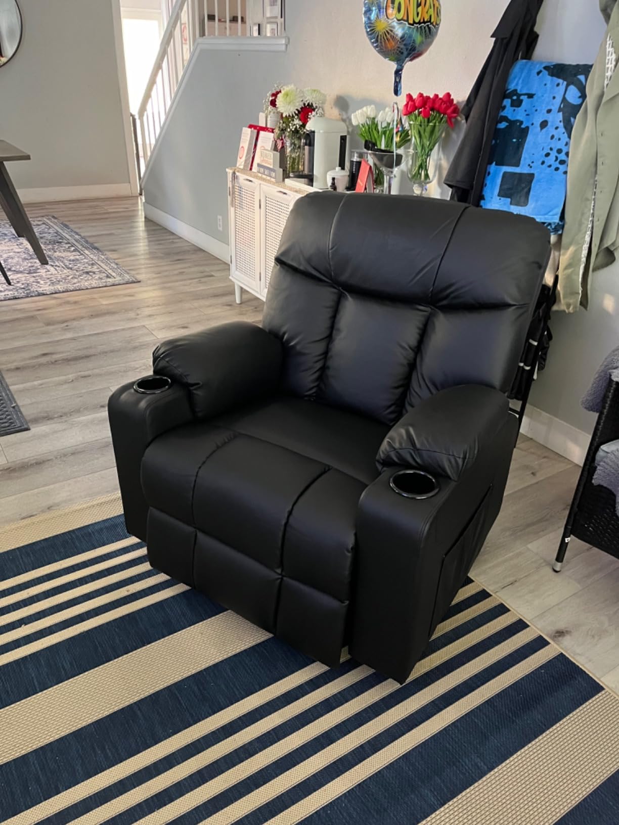 Bonzy Home Power Lift Recliner Chair with Heat and Massage, Faux Leather customer photo 2