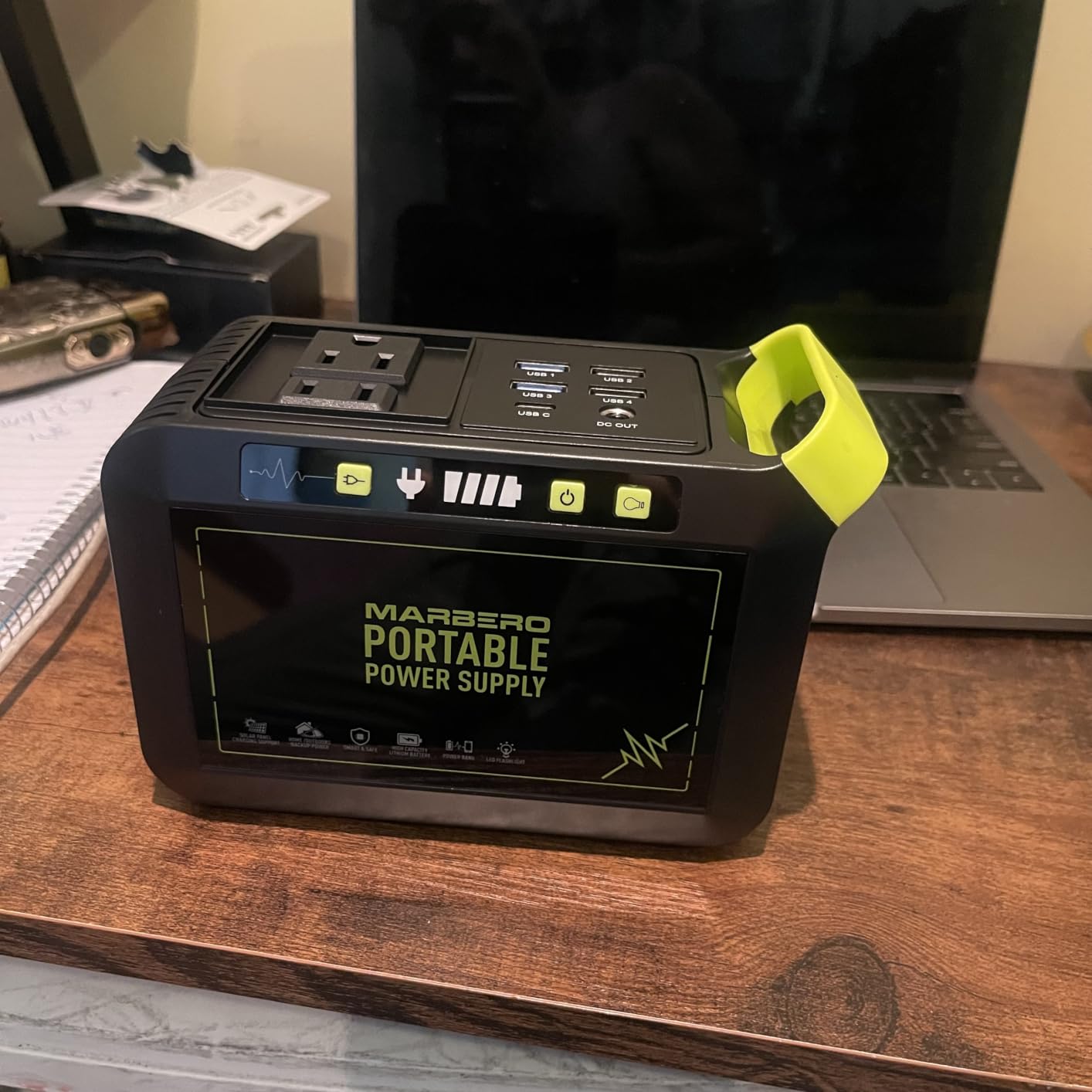Portable Power Station 300W MARBERO 237Wh Camping Solar Generator Backup Lithium Battery with Pure Sine Wave 110V AC Outlet, USB C, USB A, DC for Outdoors Camping CPAP Home Blackout Emergency customer photo 2