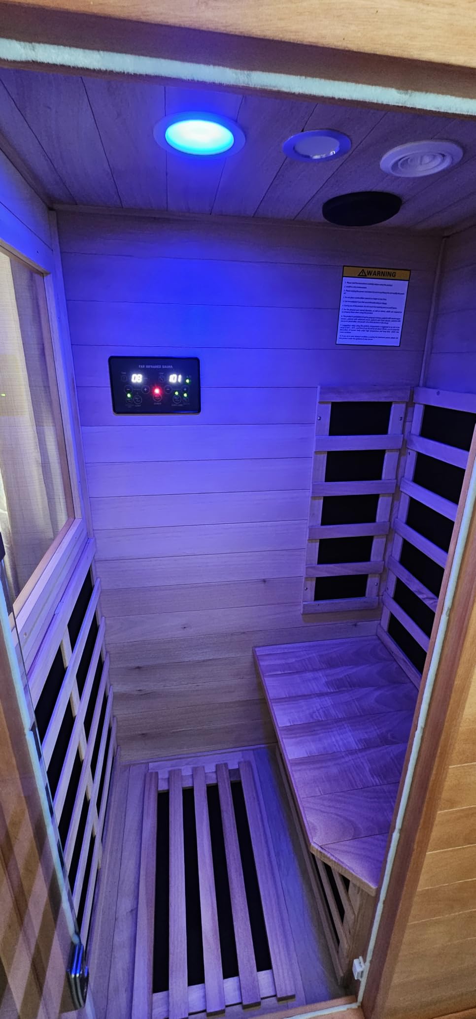 OUTEXER Outdoor Sauna Far Infrared 1550W for One Person Finland Spruce Wood customer photo 1