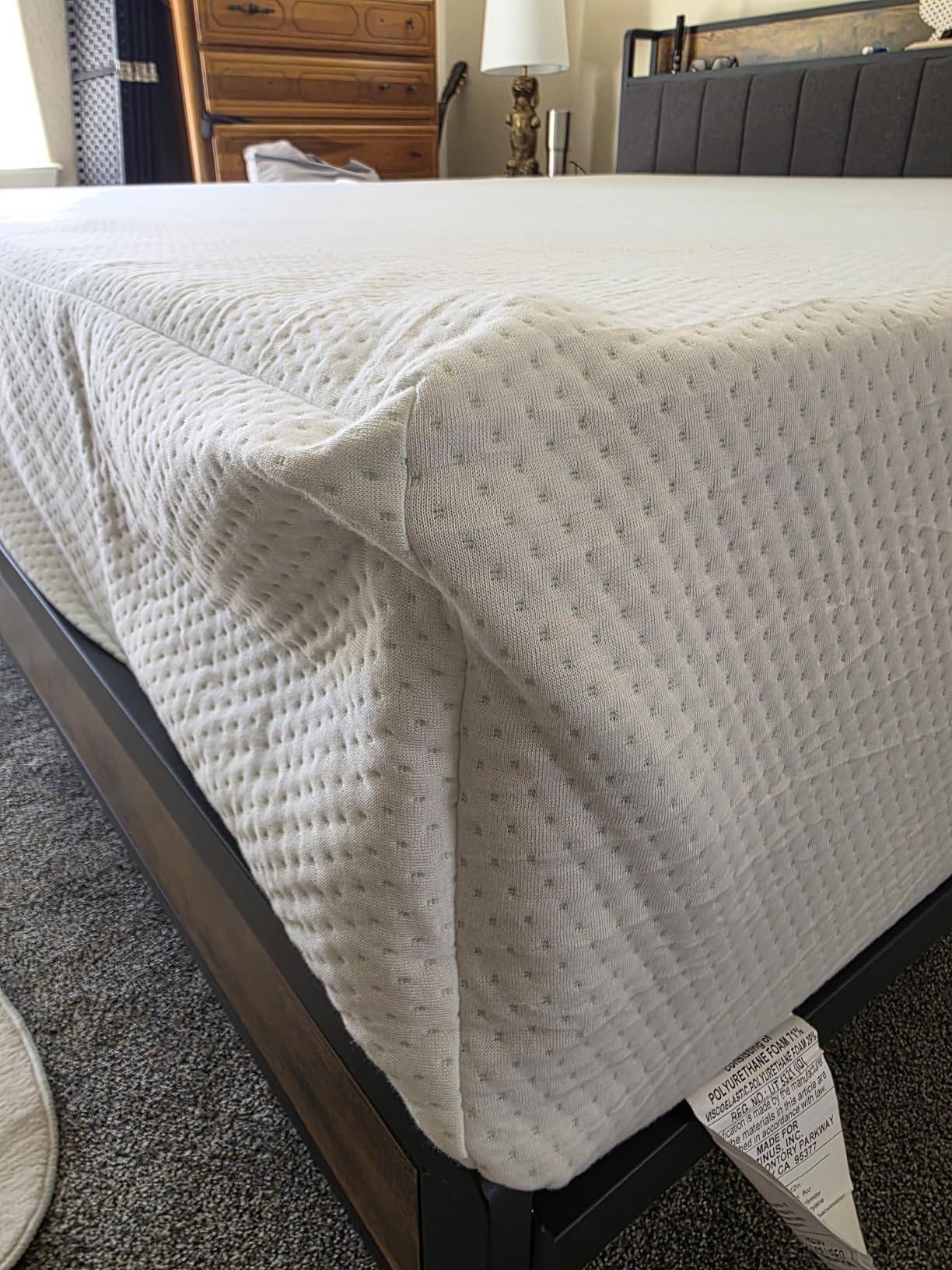 Zinus 12 Inch Full Green Tea Memory Foam Mattress, Medium Firm Feel customer photo 2