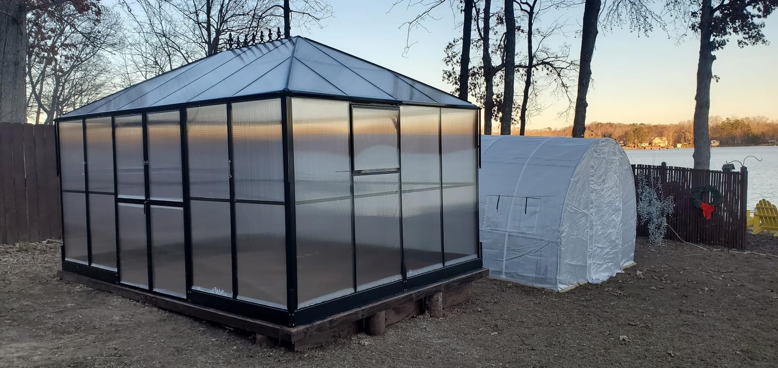 HOWE 14x9.5x9 FT Polycarbonate Greenhouse for Outdoors, Pavilion Style customer photo 1
