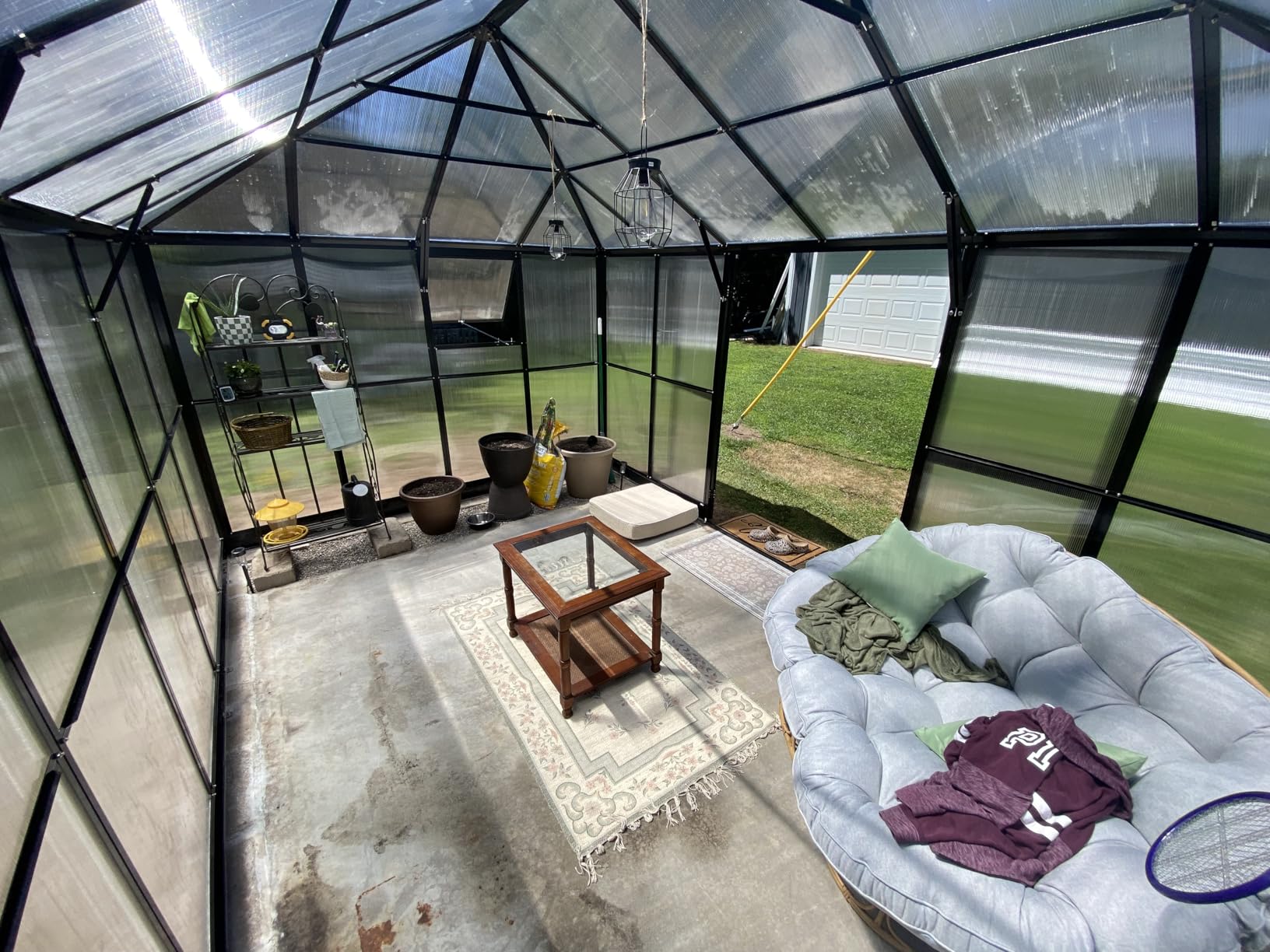 HOWE 14x9.5x9 FT Polycarbonate Greenhouse for Outdoors, Pavilion Style customer photo 2