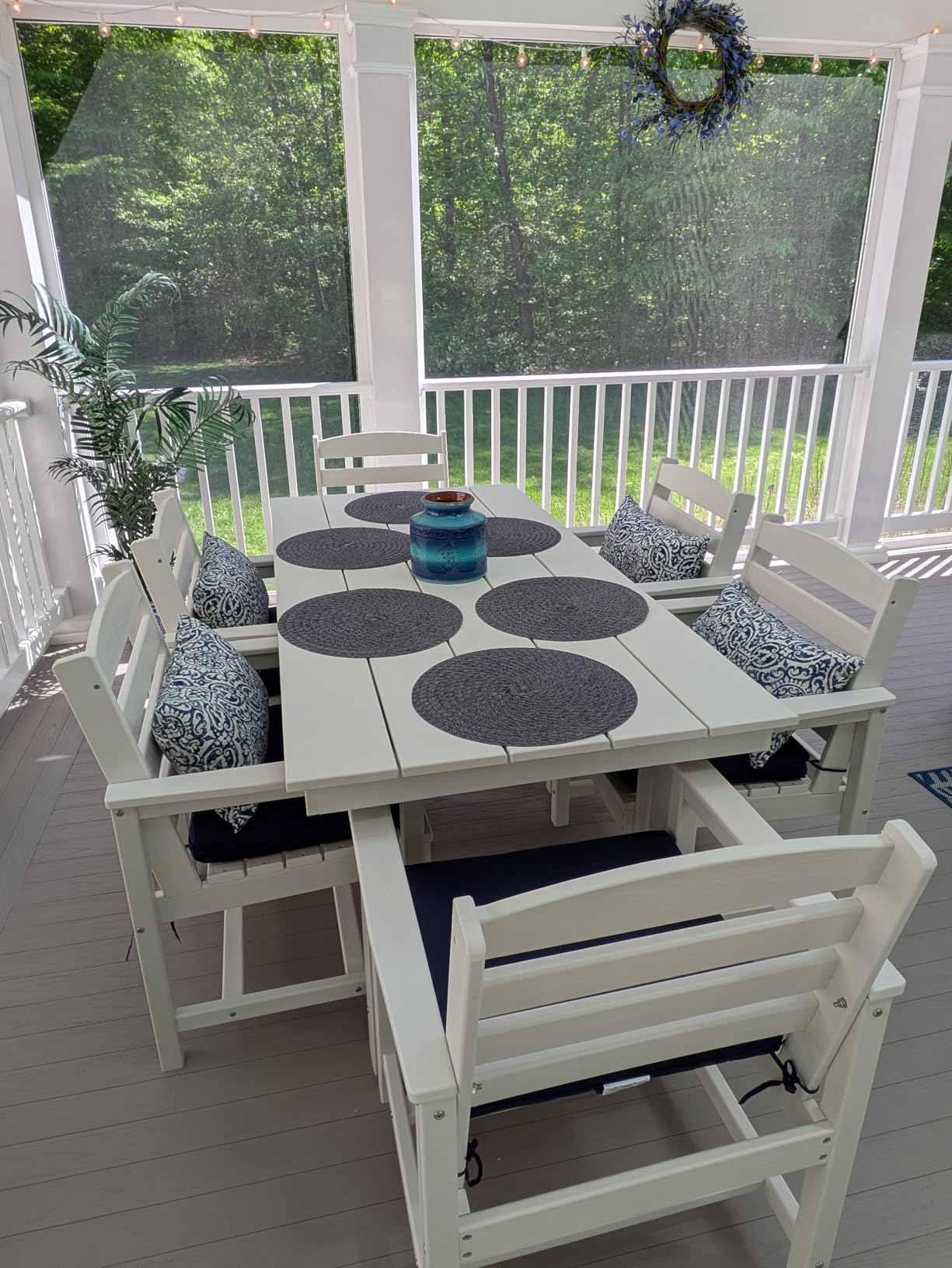 SERWALL 7 Pcs Outdoor Dining Set, 67