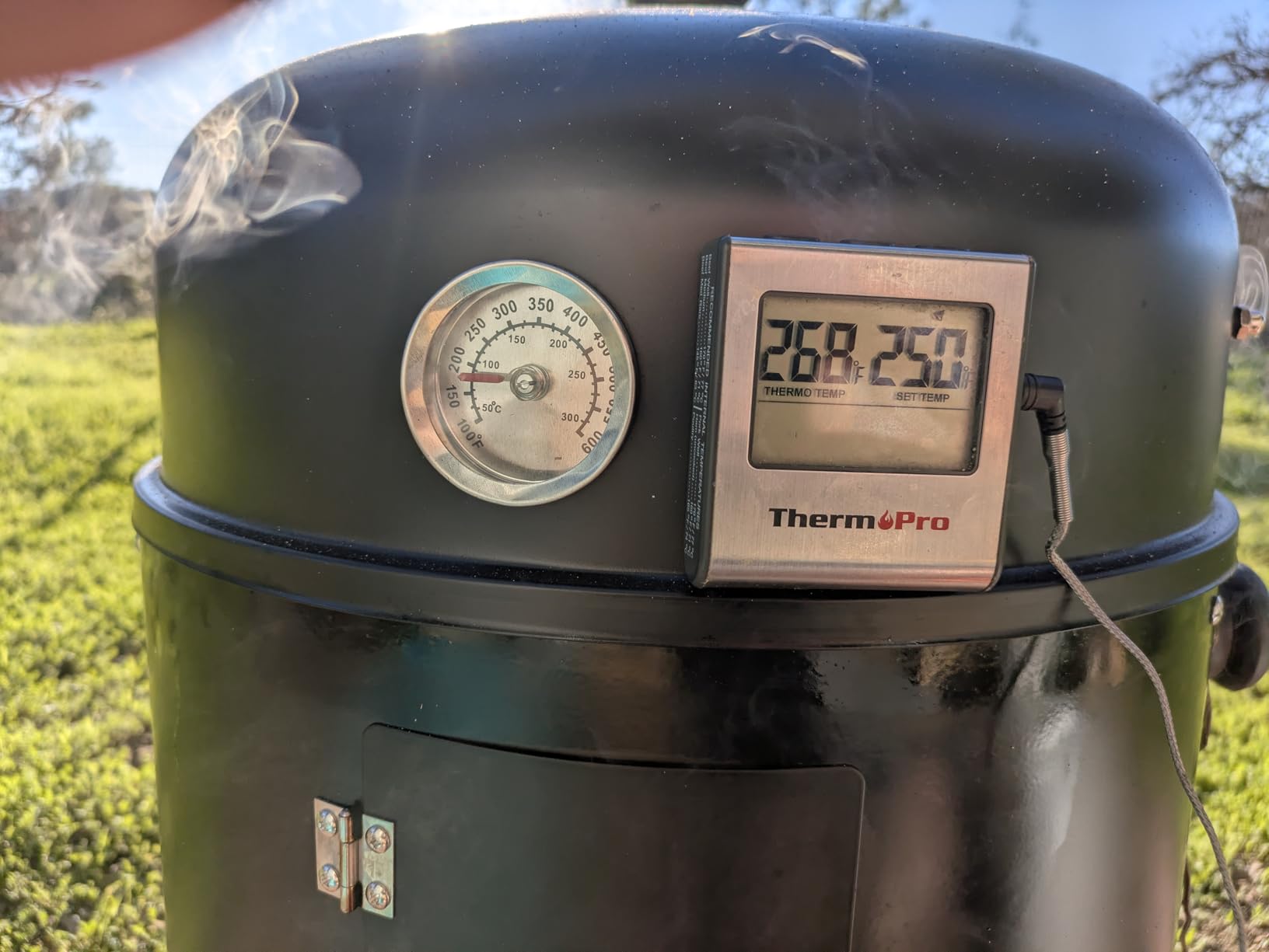 VINGLI 18 Inch Multi-Layer Charcoal BBQ Smoker Grill, Heavy Duty Round Grill, Vertical Smoker with Thermometer, for Outdoor Cooking, Patio, Parties, Backyard customer photo 1