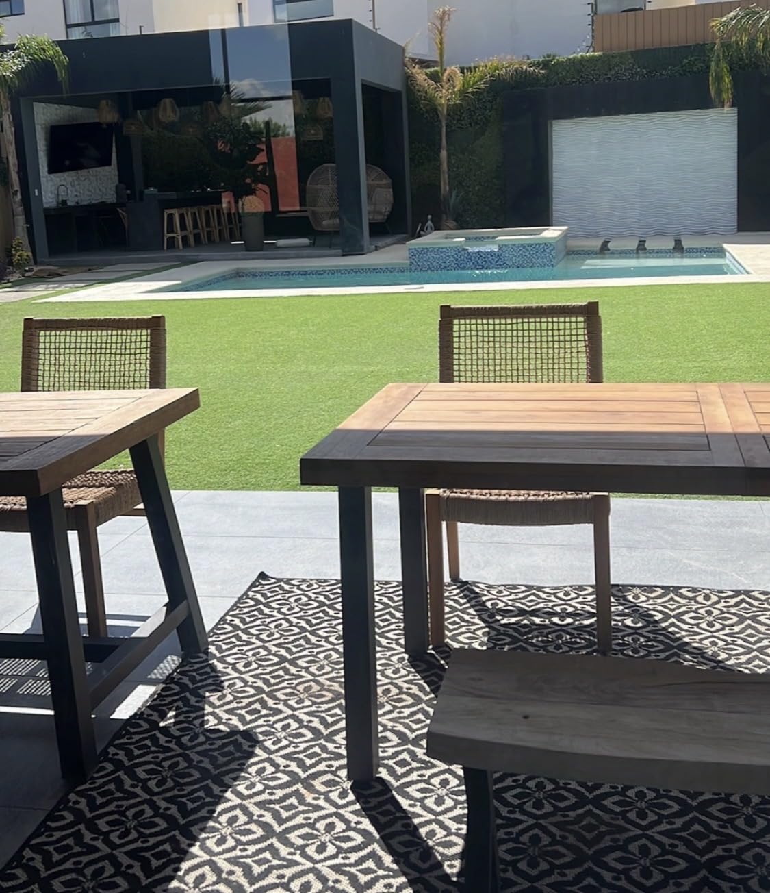 Best Choice Products 6-Person Indoor Outdoor Acacia Wood Dining Table, Picnic Table w/Powder-Coated Steel, 350 Pound Capacity Legs - Weathered Gray customer photo 1