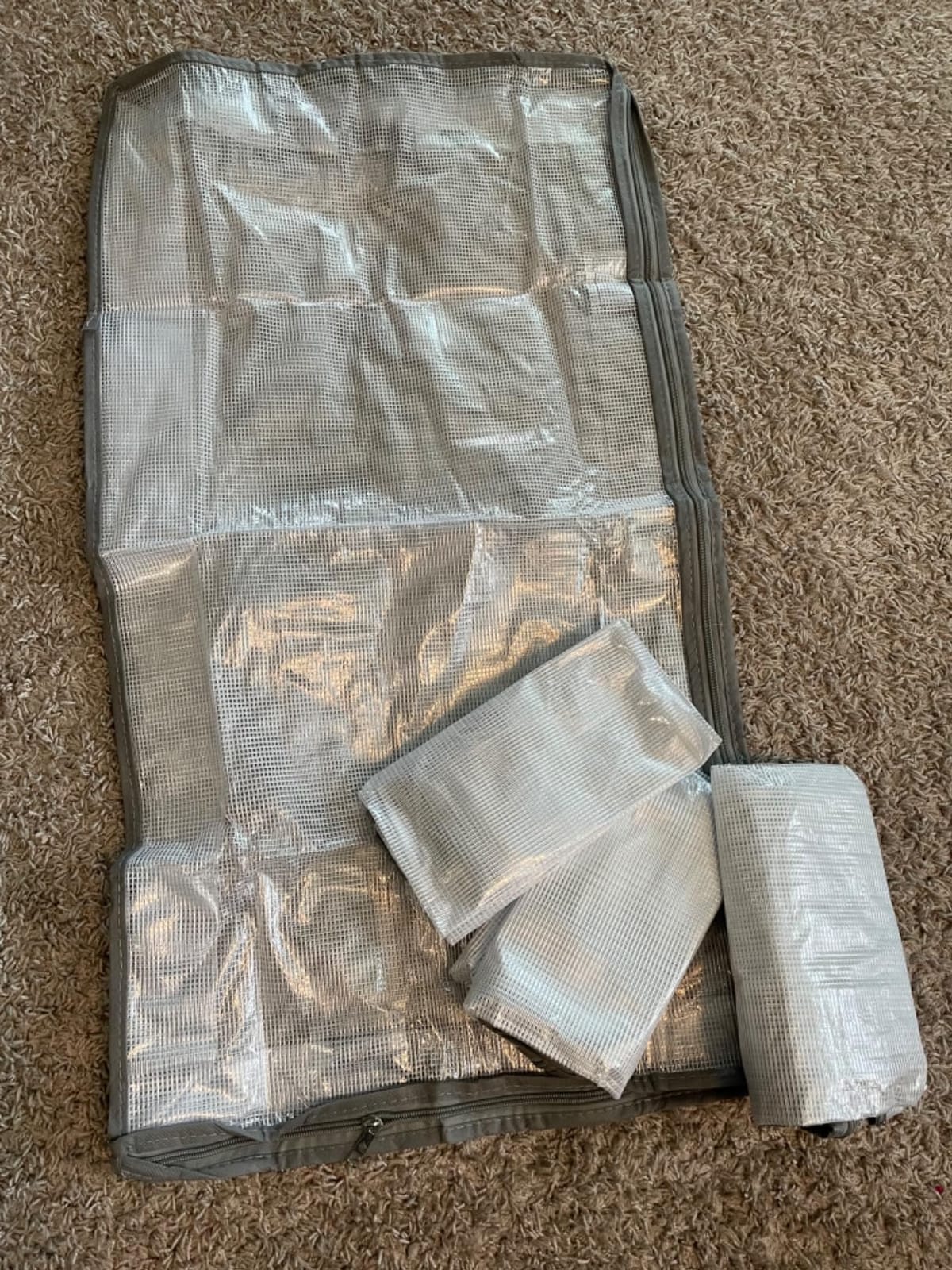 4 Packs Under Bed Storage Containers Bins, Humid-Proof Plastic Underbed Storage Bins, Closet Organizers and Clothes Storage Bags, Under the Bed Blanket Storage with Handles for Clothes,Bedroom customer photo 1