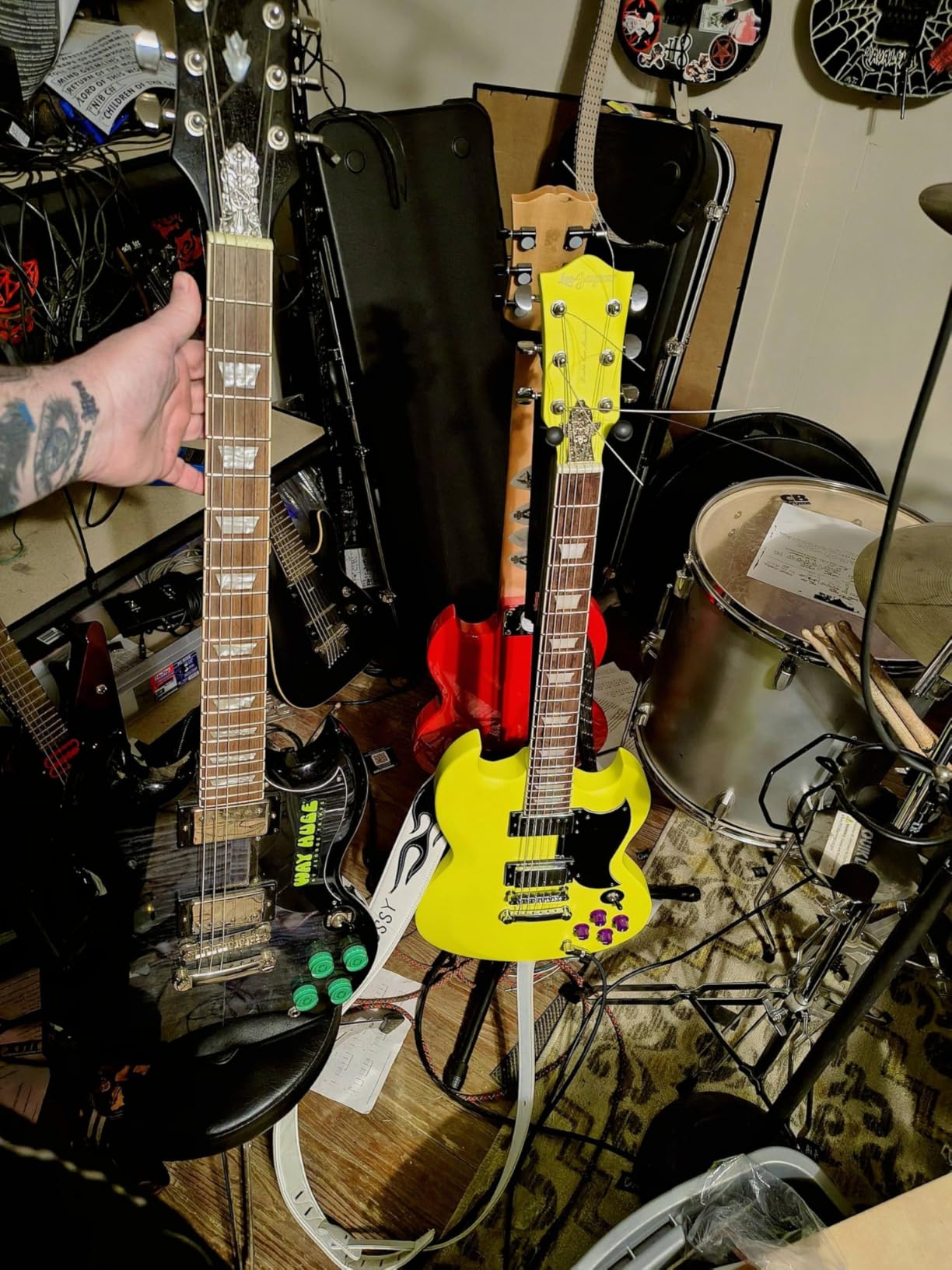 Leo Jaymz 39 Inch Solid Body Electric Guitar - Poplar Wood Body,Maple Neck and Laurel Wood Fretboard (Navy Blue) customer photo 2