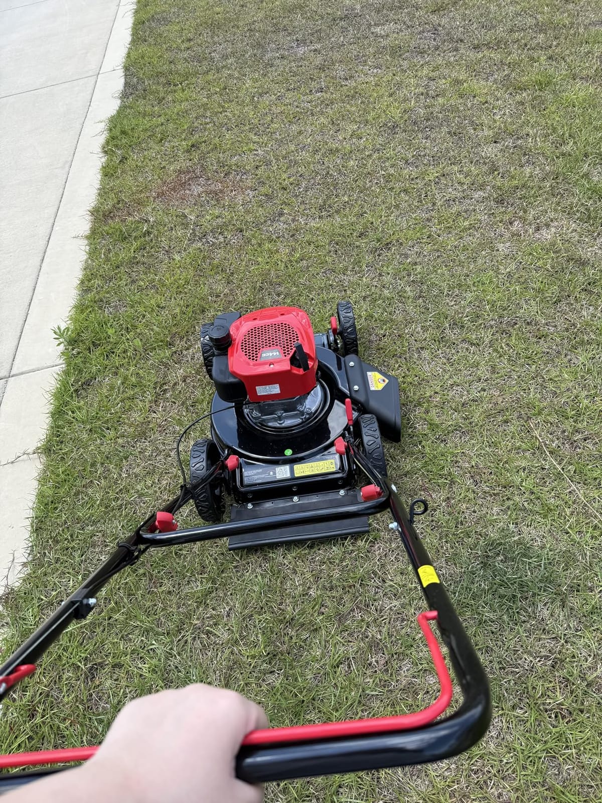 PowerSmart EasyCut 18-Inch Gas Lawn Mower, 144cc 4-Cycle Engine, Walk-Behind Push Lawn Mower, Side Discharge, 5-Position Height Adjustment, Ideal for Small Yards customer photo 1