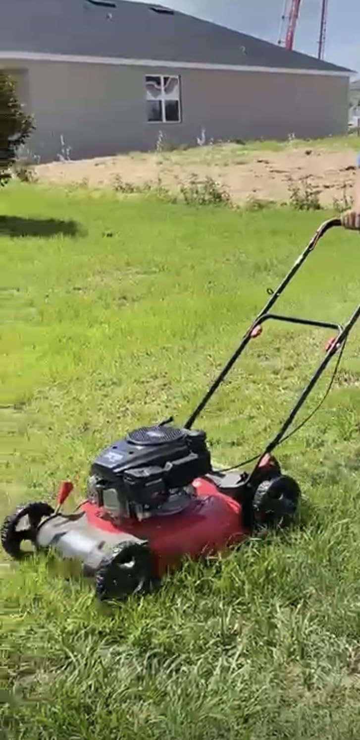PowerSmart EasyCut 18-Inch Gas Lawn Mower, 144cc 4-Cycle Engine, Walk-Behind Push Lawn Mower, Side Discharge, 5-Position Height Adjustment, Ideal for Small Yards customer photo 2