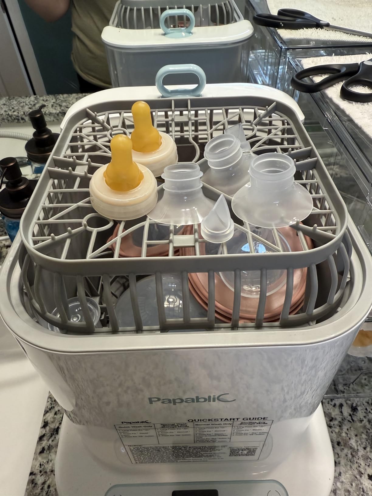Papablic Bottle Washer Pro, Bottle Washer & Sterilizer & Dryer, 4-in-1 Sanitizer for Bottles, Pump Parts, C-Section& Baby Essentials - Quick & Clean with 60 Detergent Tablets customer photo 2