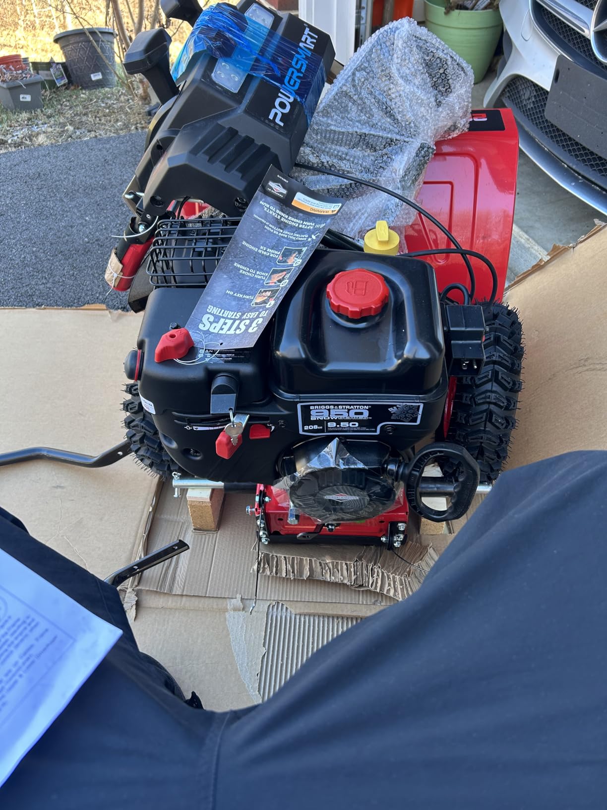 PowerSmart 24-Inch Gas Snow Blower with 212cc Engine, Electric Start, and 6 Forward/2 Reverse Speeds, Two-Stage, Self-Propelled Snow Blower with LED Lights customer photo 1