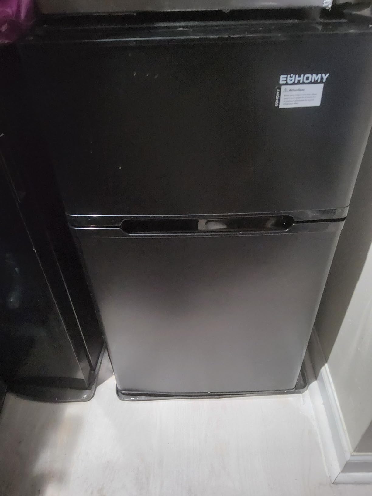 EUHOMY 4.5 Cu.Ft Mini Fridge with Freezer, 2 Door Mini Refrigerator, Black customer photo 1