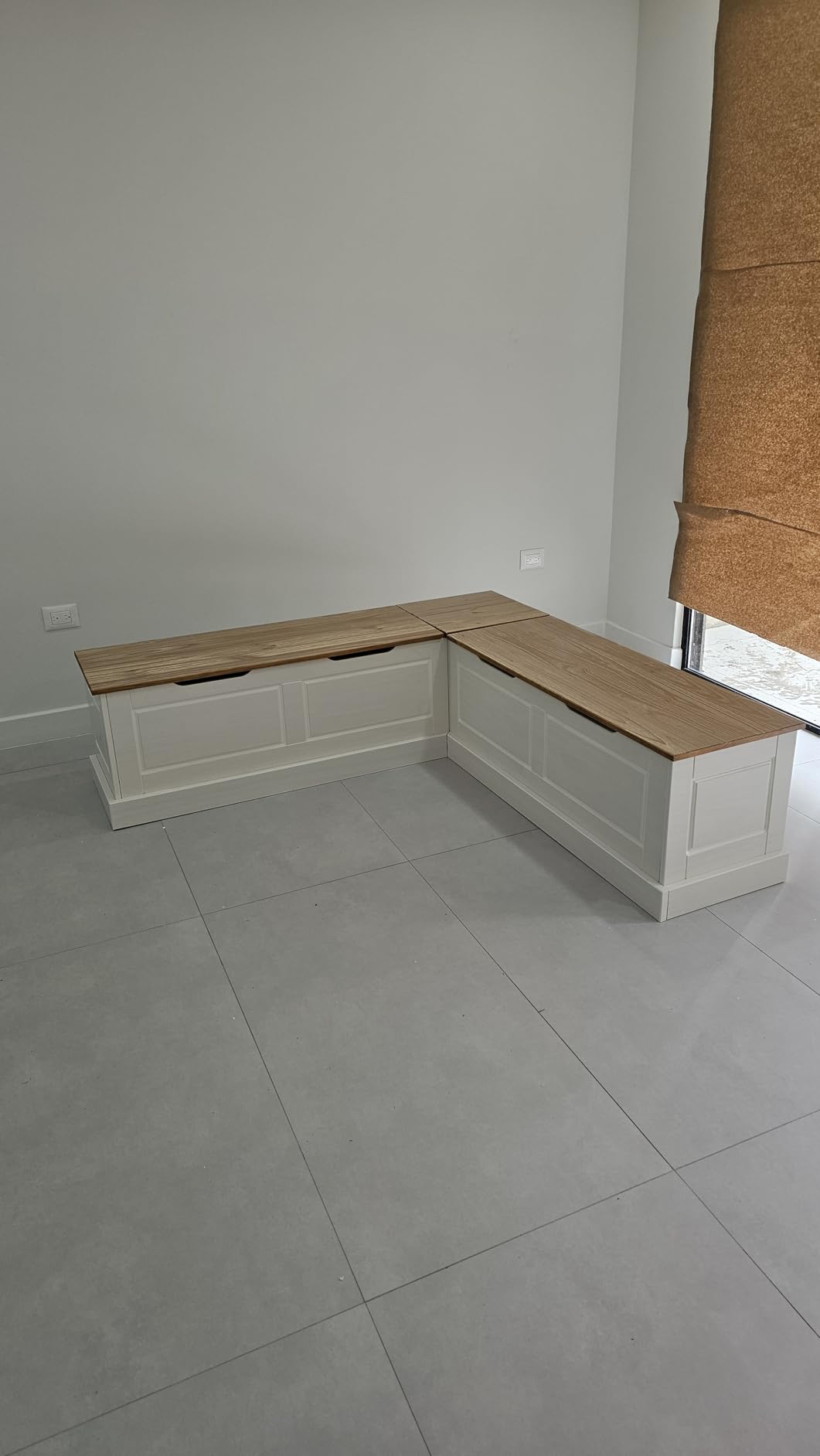 Linon Harris Black and Walnut Backless Kitchen Dining Nook with Hidden Storage Bench Space customer photo 1