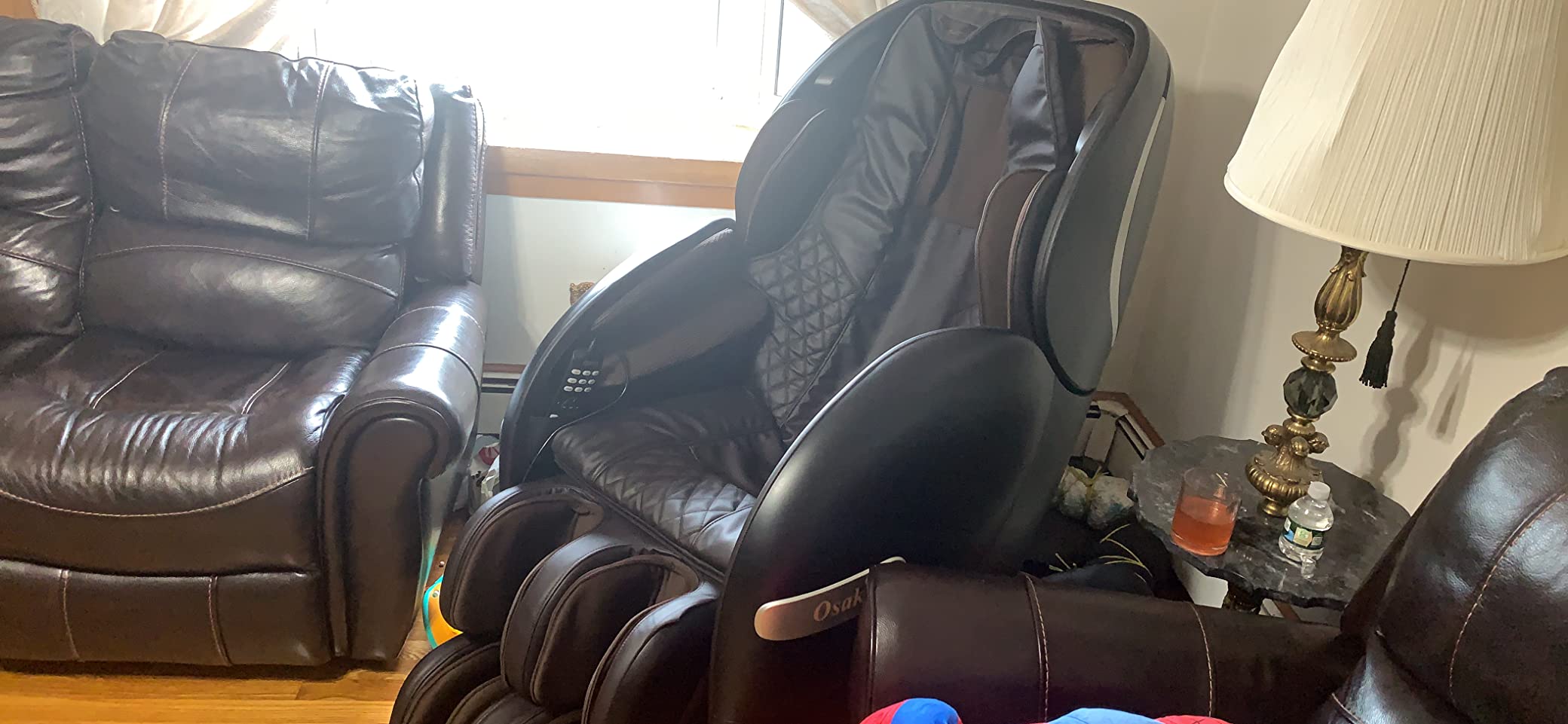 Osaki Monarch Full Body Massage Chair | Zero Gravity 3D SL-Track | Space Saving Technology Recliner| 9 Unique Auto Programs | Bluetooth Connection (LE Taupe) customer photo 2