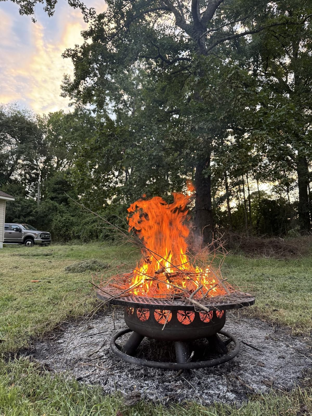 36 Inch Fire Pit with 2 Cooking Grills Outdoor Wood Burning BBQ Firepit customer photo 1