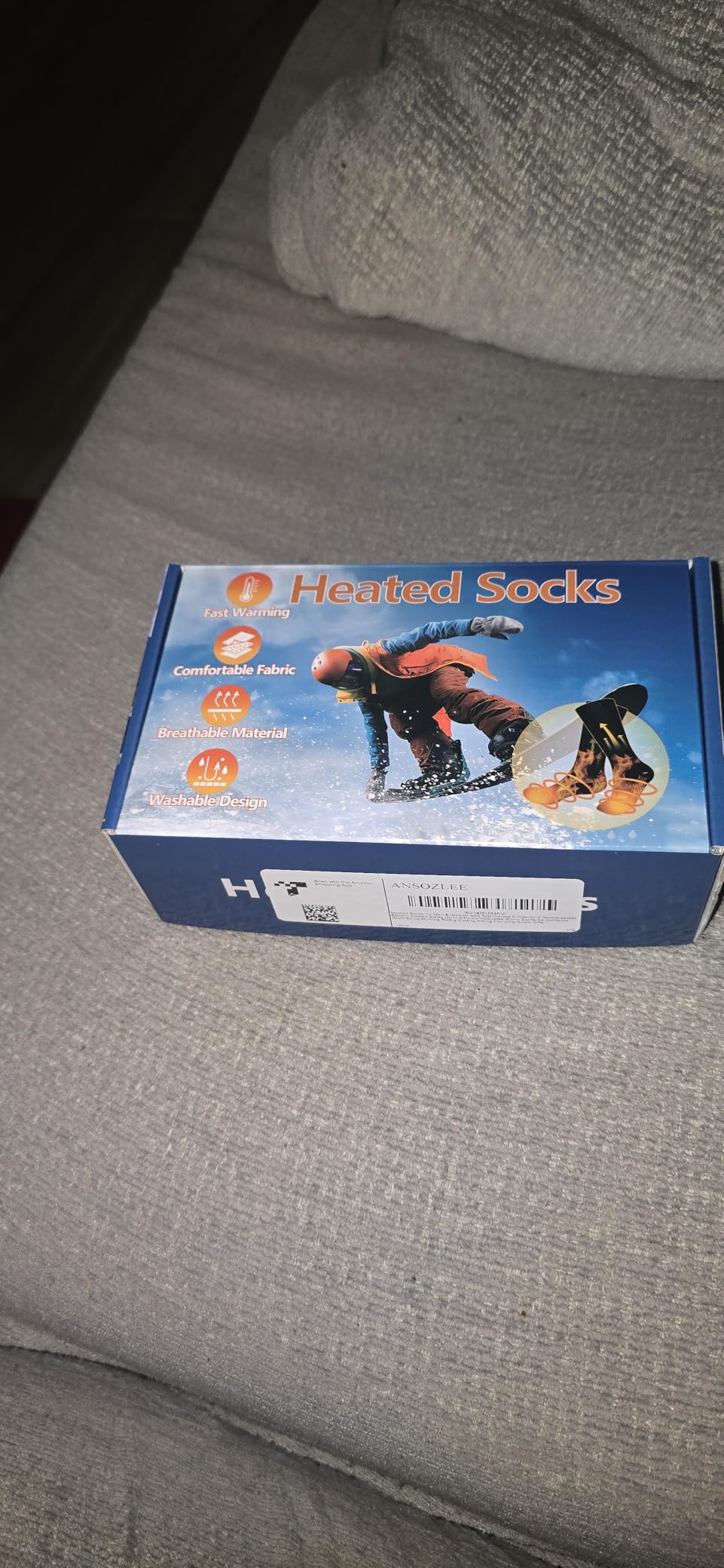 Heated Socks, Heated Socks for Women Men with App Control 2 * 8500mAh Rechargeable Electric Heated Socks Washable Warm Socks for Outdoors Work Skiing Hunting Riding Cycling Hiking Camping Xmas Gifts customer photo 1