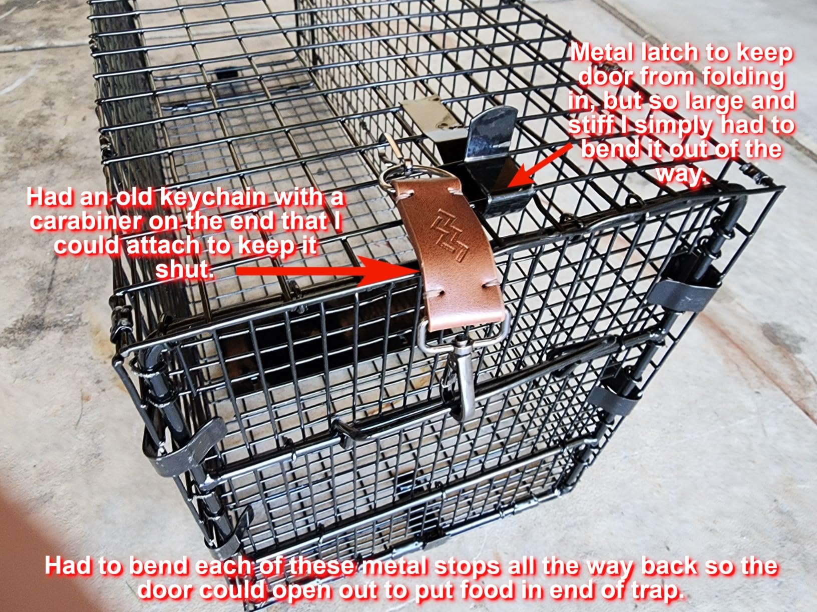Humane Way Folding 32 Inch Live Humane Animal Trap - Safe Traps for All Animals - Raccoons, Cats, Groundhogs, Opossums - 32