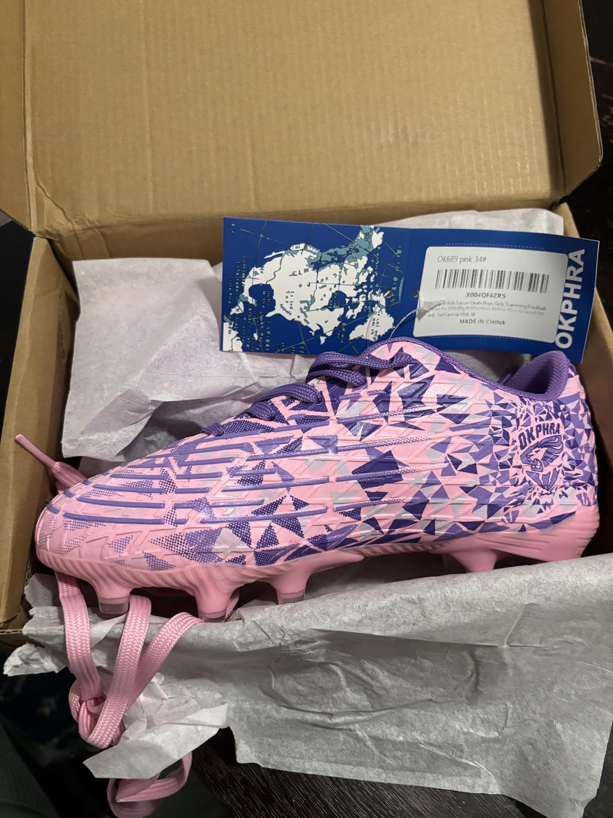 Kids Soccer Cleats Boys Girls Turf Traning Football Shoes customer photo 2