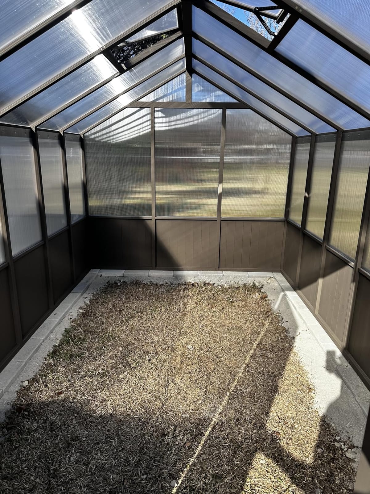 MUPATER 8' x 12' Outdoors Walk-in Greenhouse, Wood Greenhouse with Ventilated Window and Lockable Door, 6mm Polycarbonate Panels for UV Protection and Heat Insulation,Suitable for Patio, Backyard customer photo 1