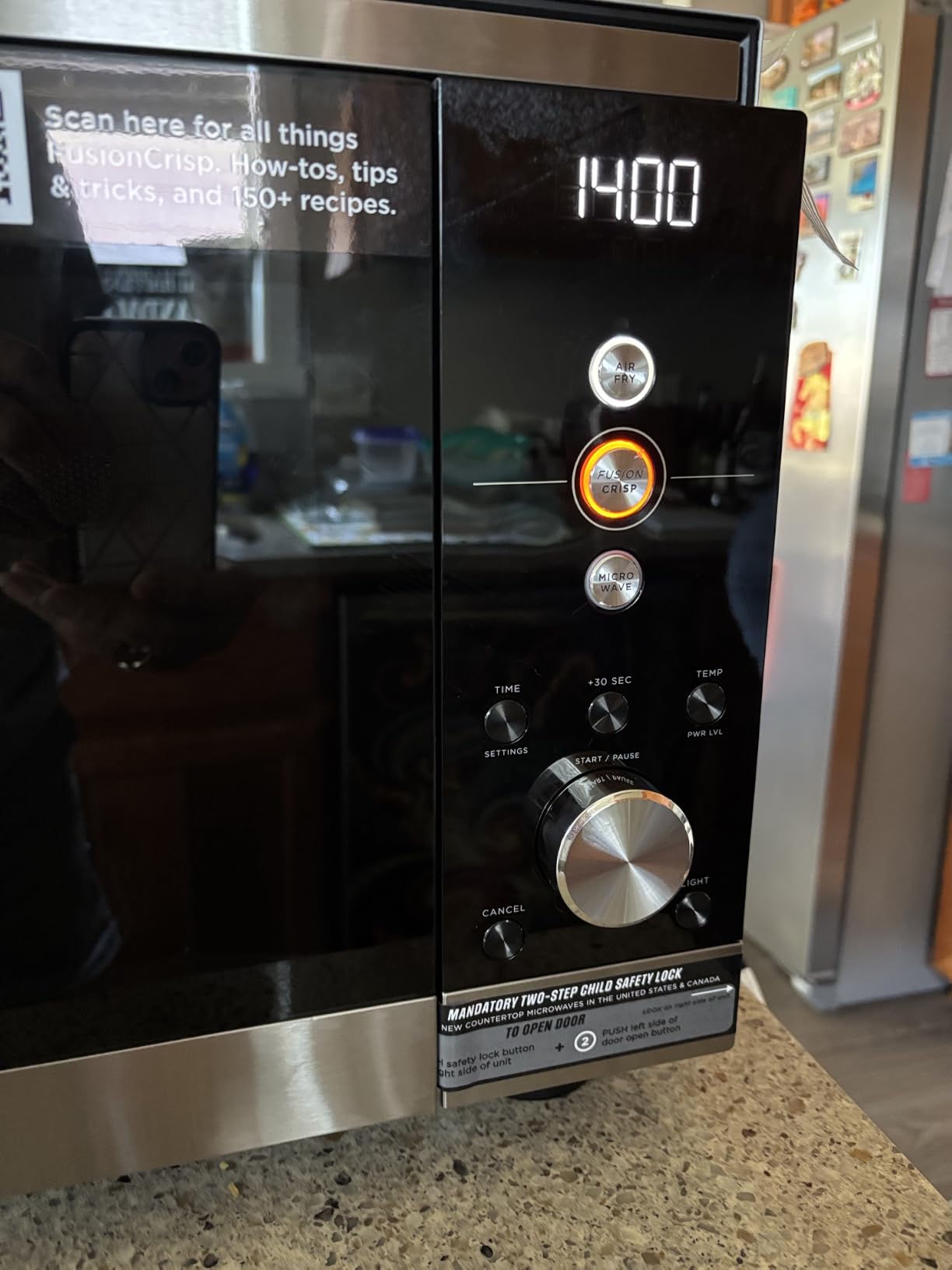 Ninja® Crispi™ Microwave & Air Fryer with FusionCrisp, Silver, MW101 customer photo 2