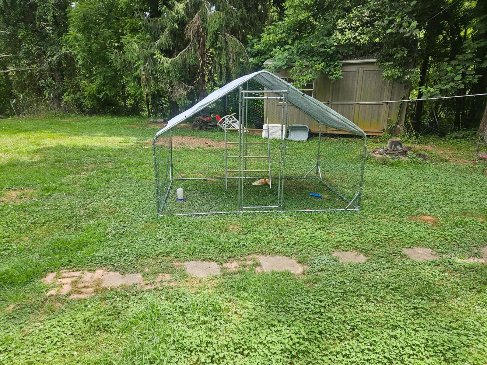 CHIKENCOOP 2-Room Metal Chicken Coop Run, Hardware Cloth, Solar Light customer photo 1